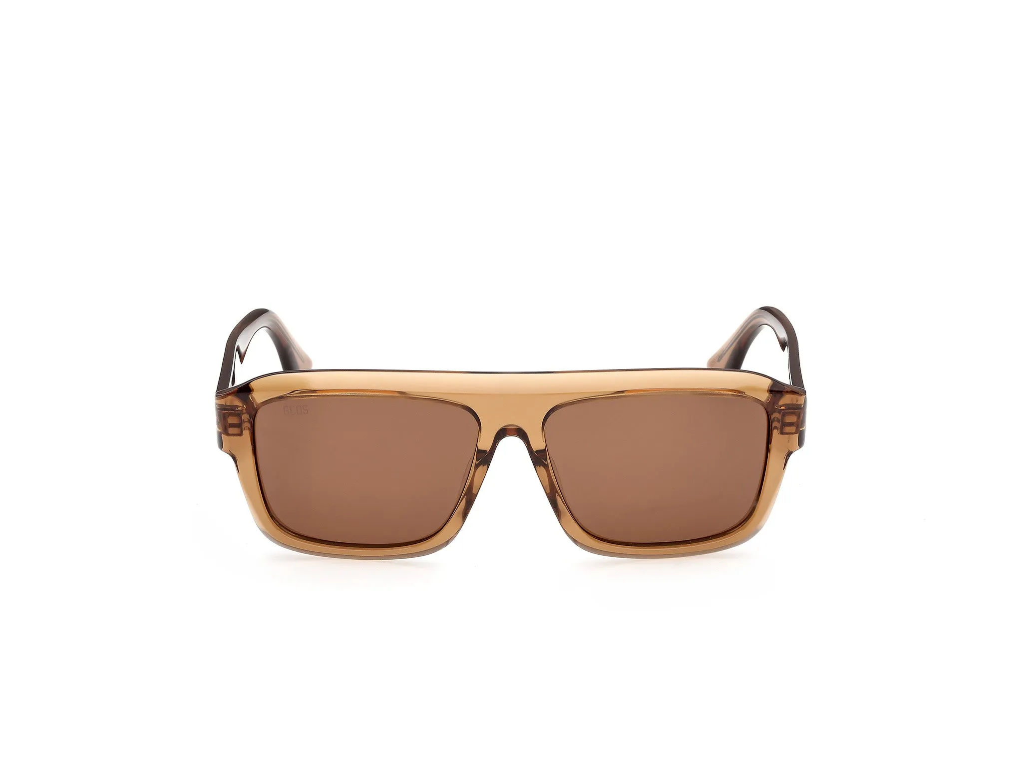GCDS GD0075 45E Occhiali da sole Acetato Marrone Marrone Squadrata Normale - immagine 2