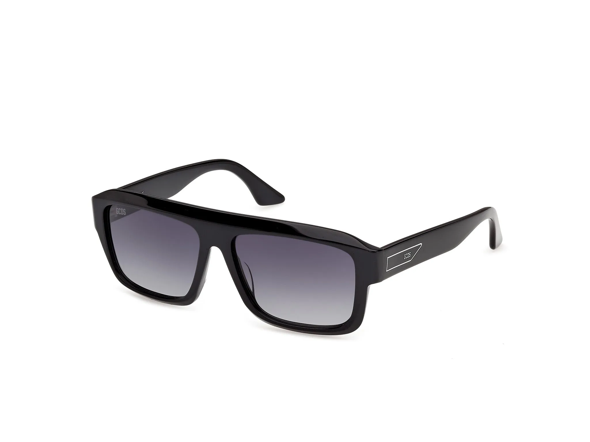 GCDS GD0075 01B Occhiali da sole Acetato Nero Fumo Squadrata Normale - immagine 1