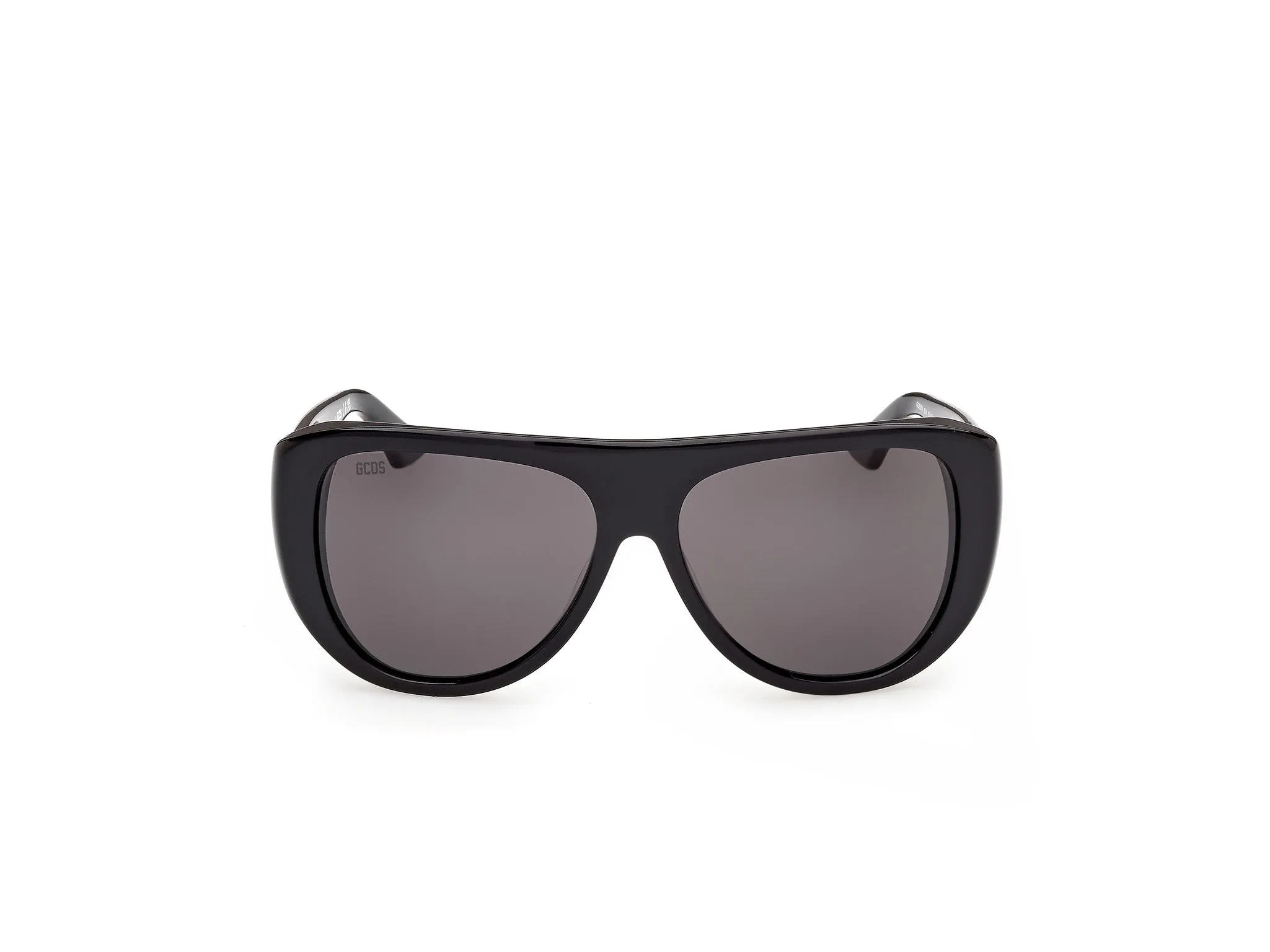 GCDS GD0074 01A Occhiali da sole Acetato Nero Fumo Maschera Normale - immagine 2