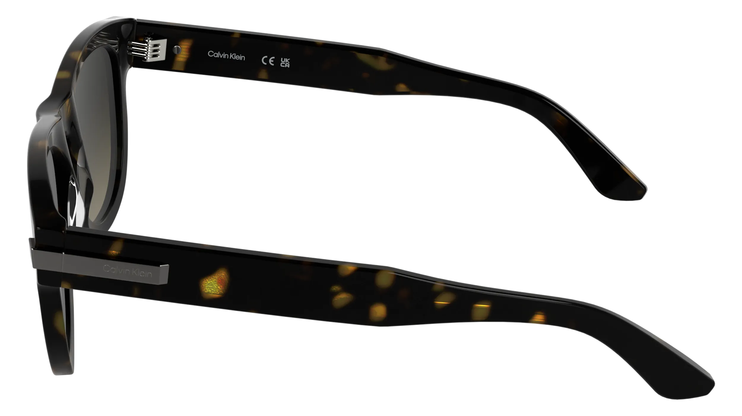 Calvin Klein CK25532S 235 Occhiali da sole Acetato Havana Pilot Normale Sfumato - immagine 3
