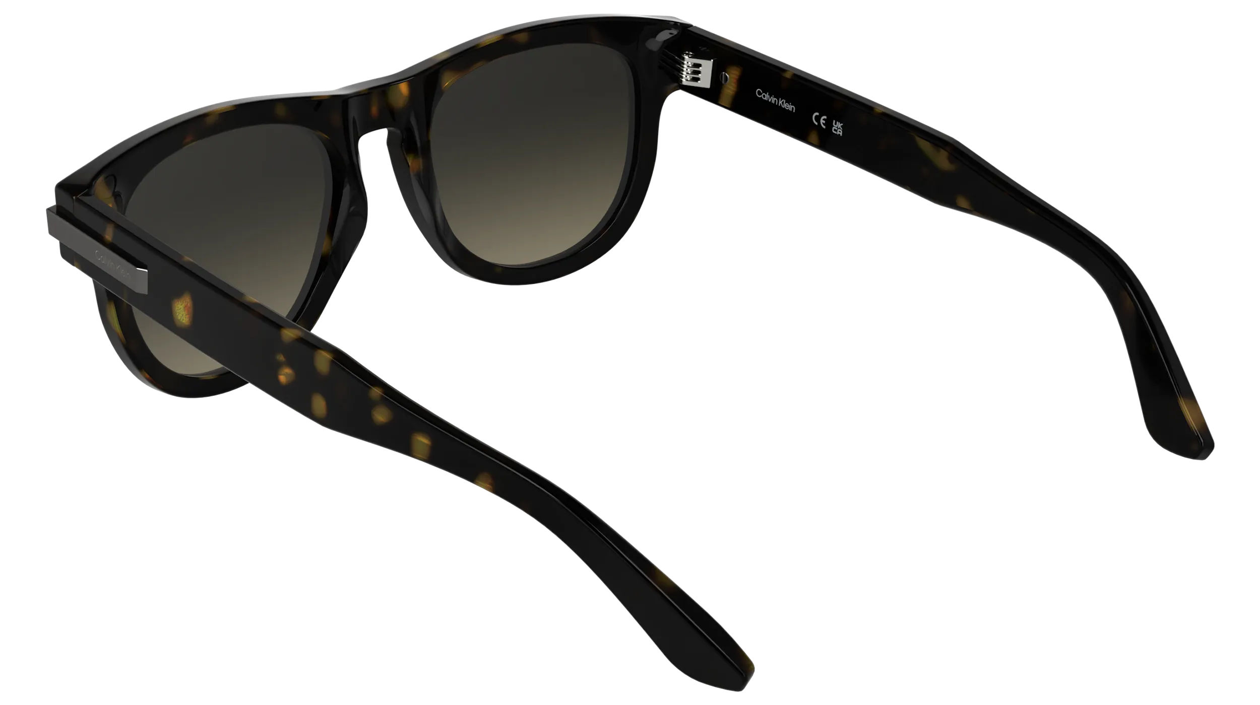 Calvin Klein CK25532S 235 Occhiali da sole Acetato Havana Pilot Normale Sfumato - immagine 4