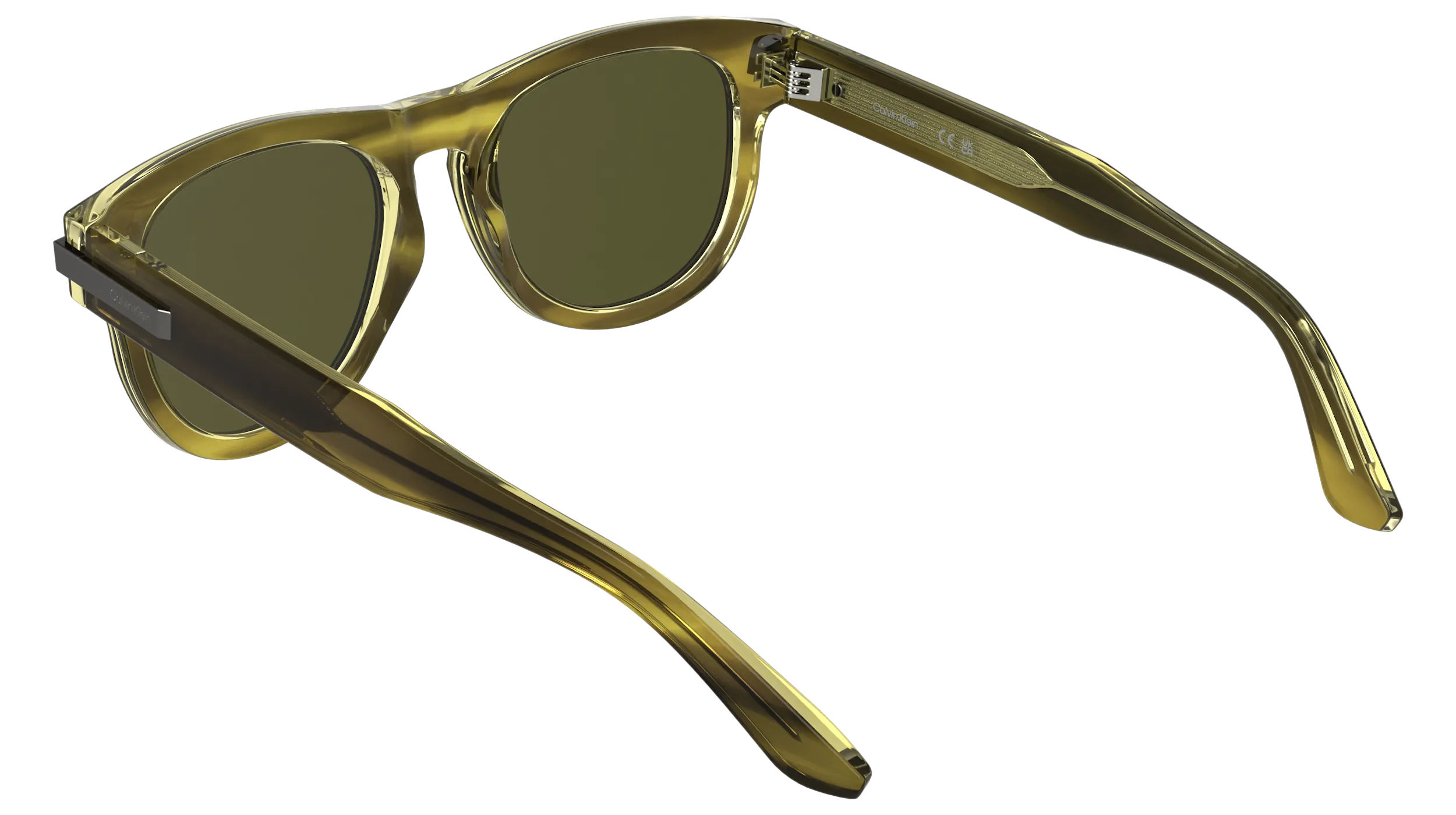 Calvin Klein CK25532S 317 Occhiali da sole Acetato Marrone Pilot Normale - immagine 4