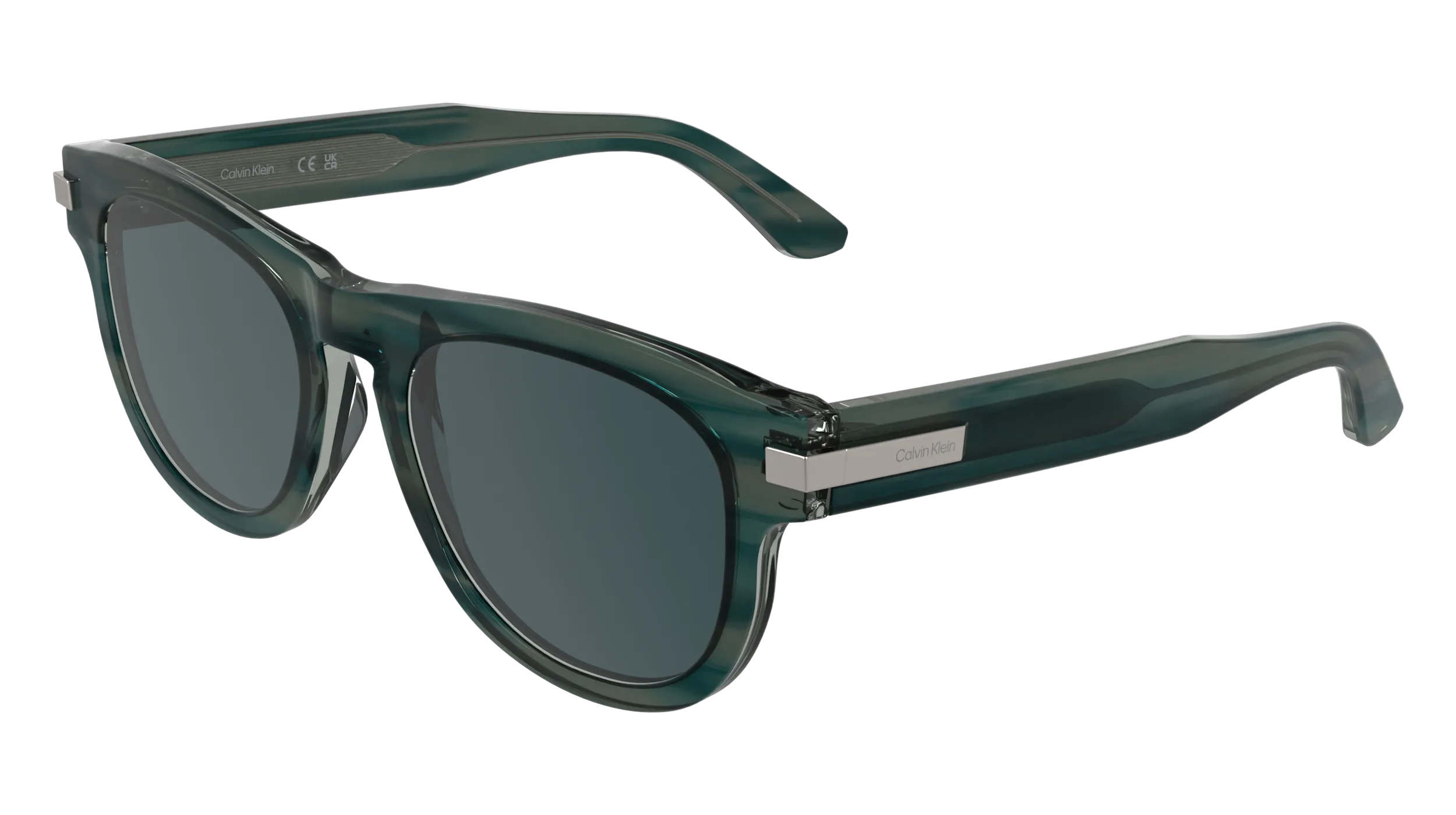 Calvin Klein CK25532S 417 Occhiali da sole Acetato Blu Blu Pilot Normale - immagine 1