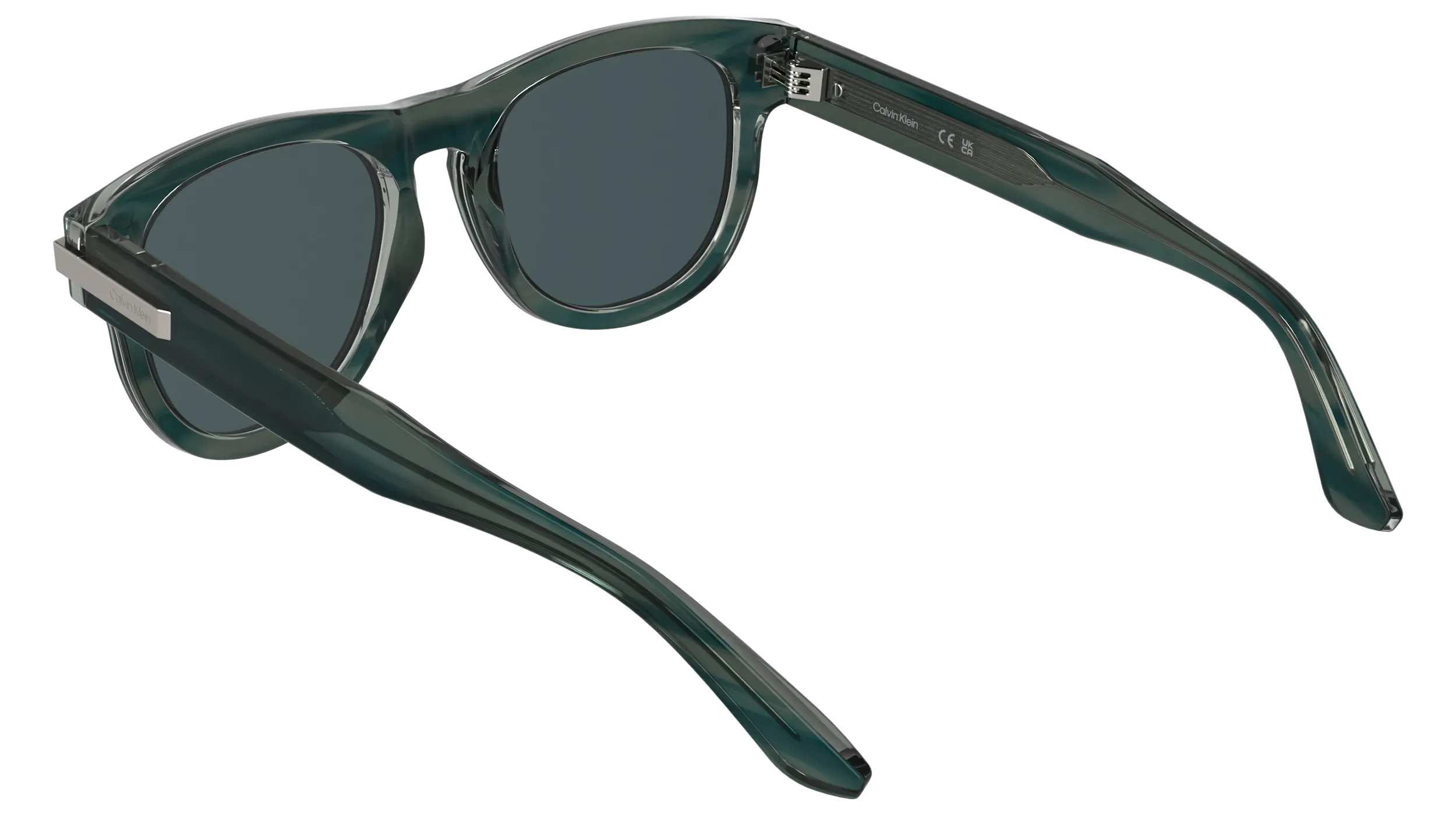 Calvin Klein CK25532S 417 Occhiali da sole Acetato Blu Blu Pilot Normale - immagine 4