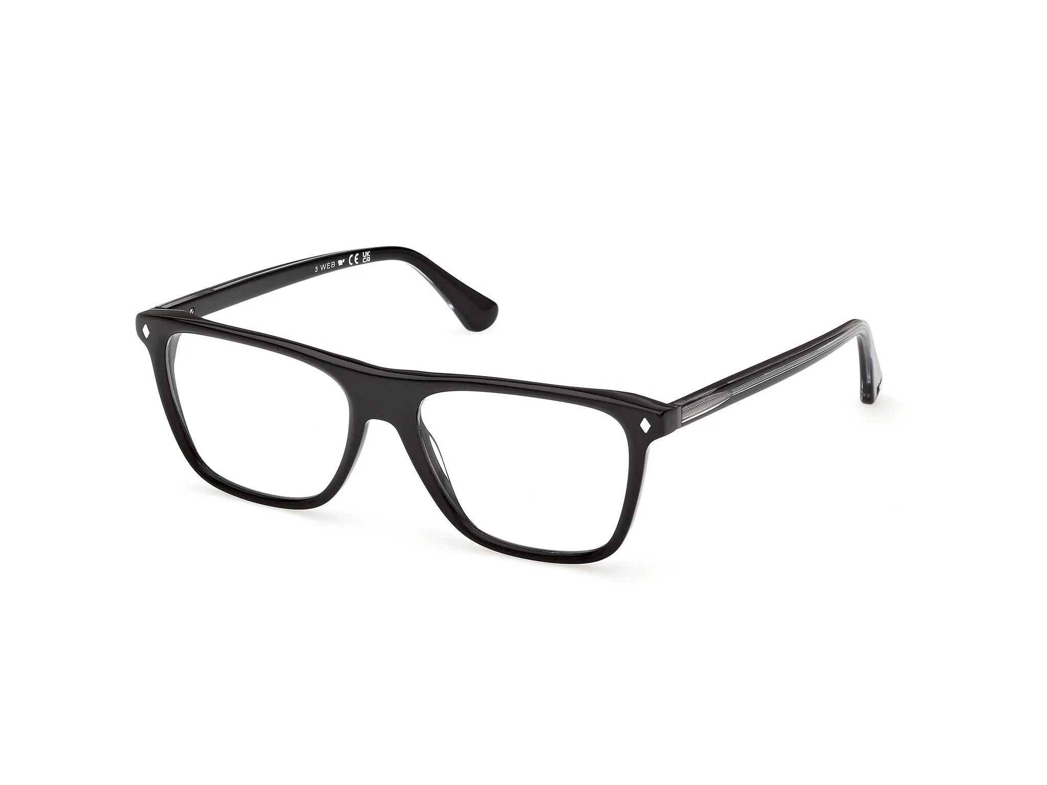 Web WE5475 005 Montature da vista Acetato Nero Squadrata Normale - immagine 1