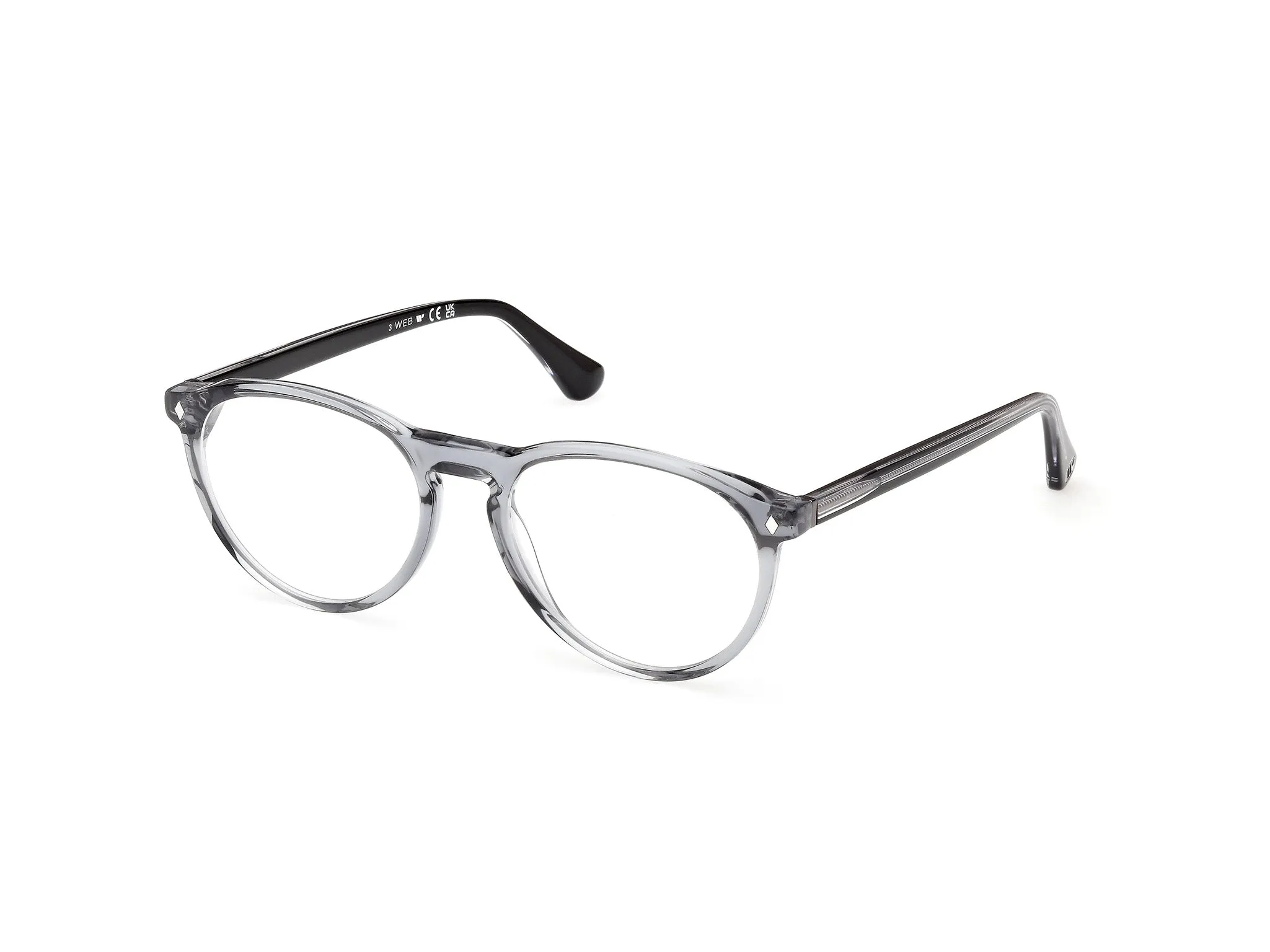 Web WE5474 020 Montature da vista Acetato Grigio Rotonda Normale - immagine 1