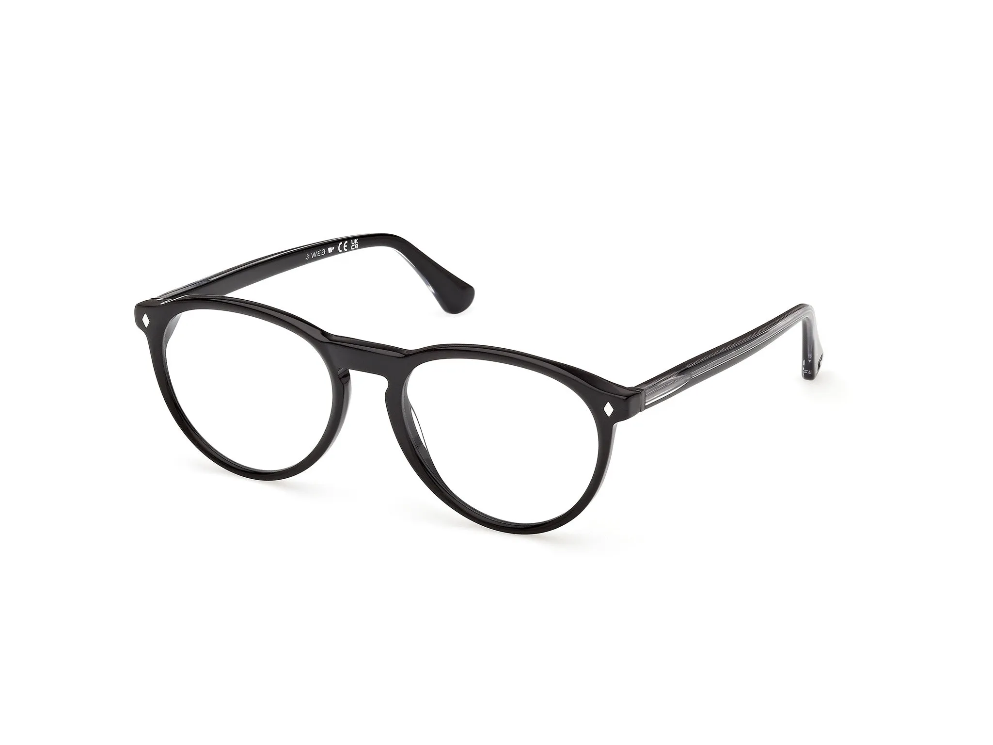 Web WE5474 005 Montature da vista Acetato Nero Rotonda Normale - immagine 1