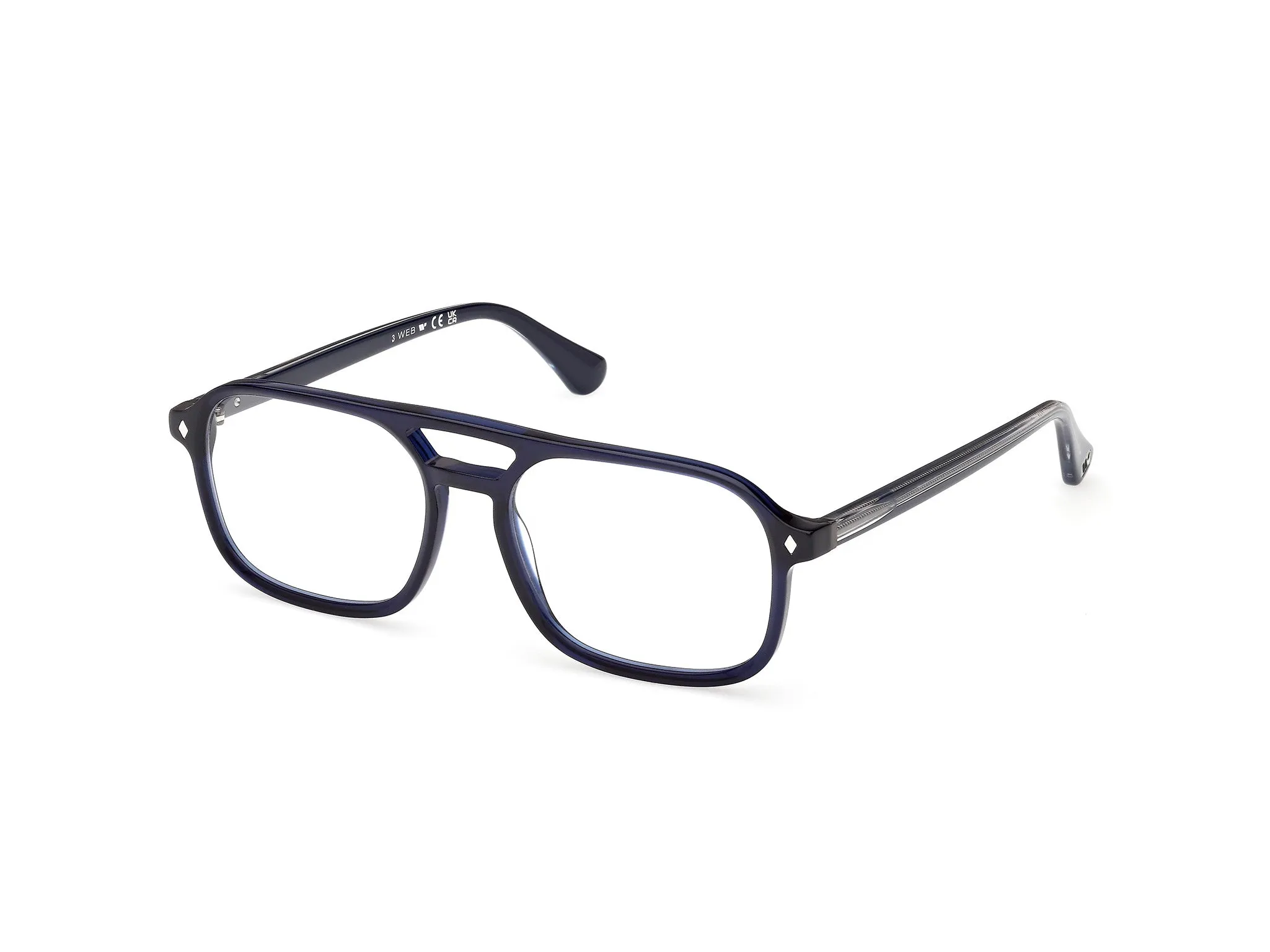 Web WE5473 092 Montature da vista Acetato Blu Squadrata Normale - immagine 1