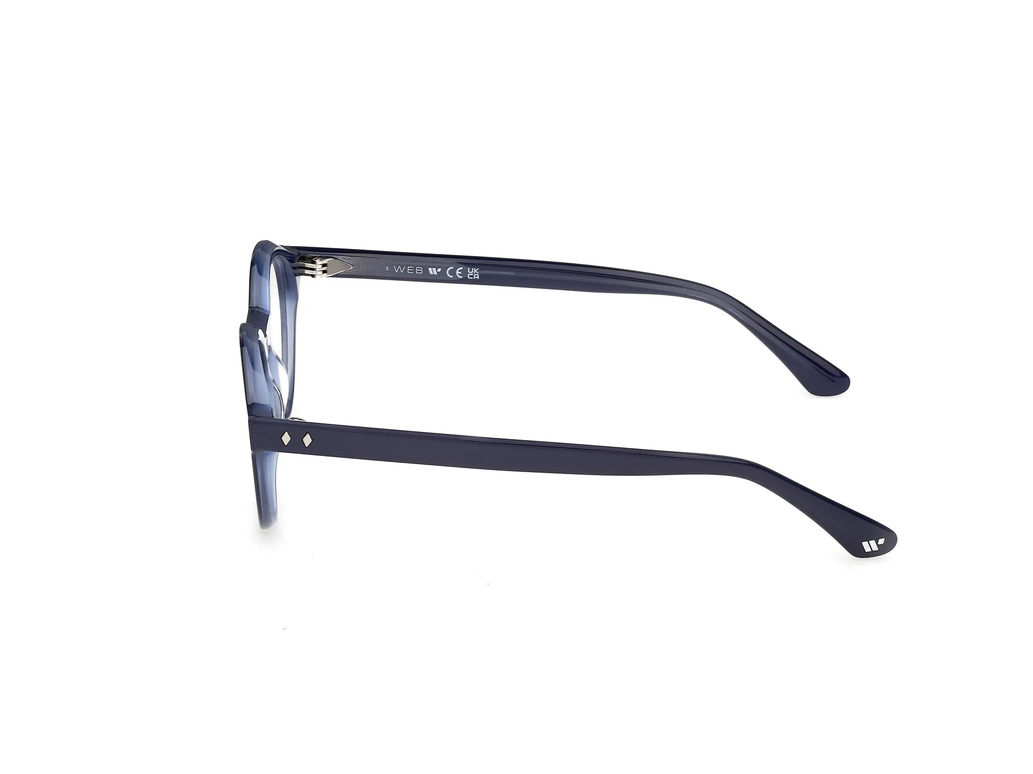 Web WE5472 092 Montature da vista Acetato Blu Rotonda Normale - immagine 3