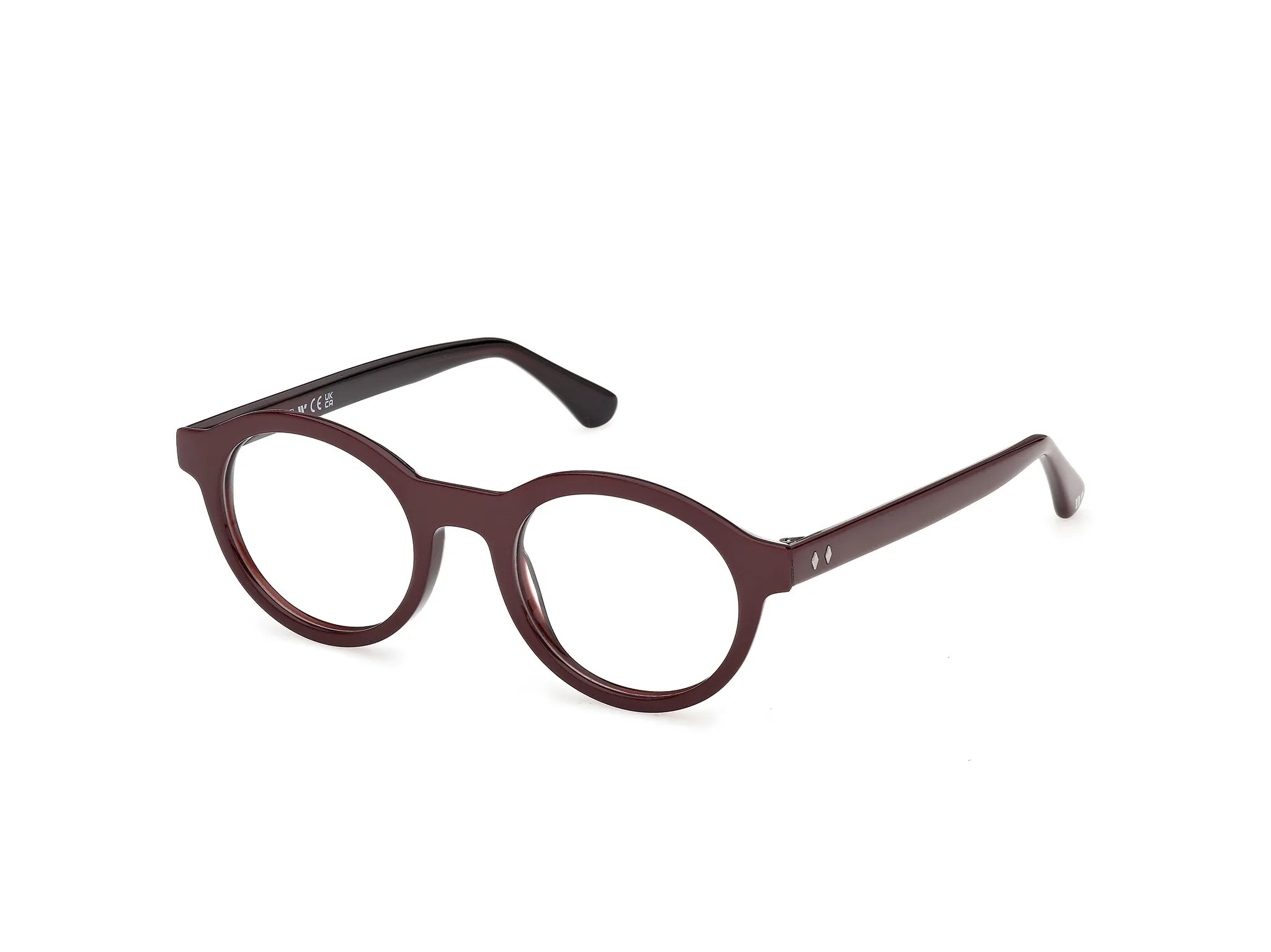 Web WE5472 071 Montature da vista Acetato Bordeaux Rotonda Normale - immagine 1