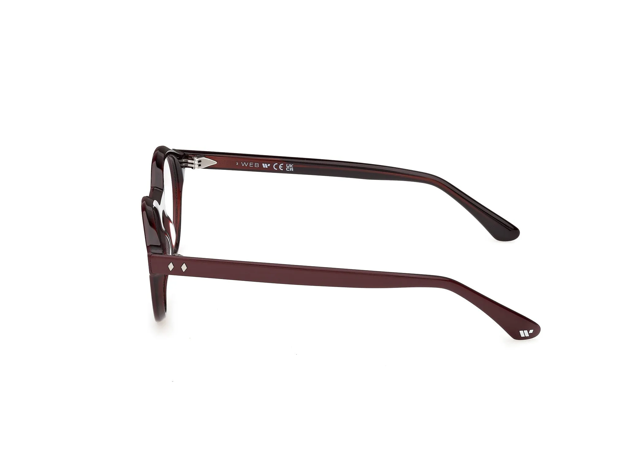 Web WE5472 071 Montature da vista Acetato Bordeaux Rotonda Normale - immagine 3
