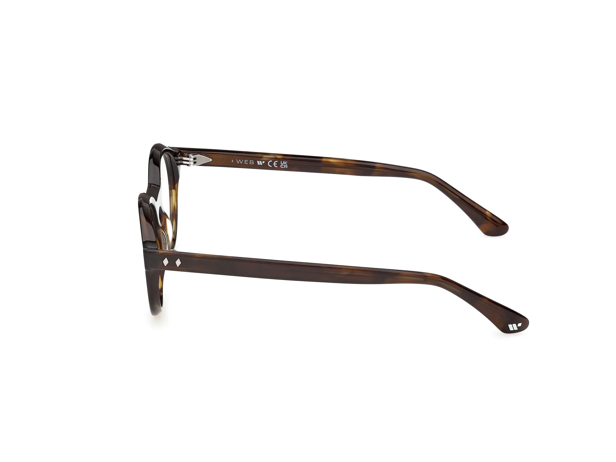 Web WE5472 052 Montature da vista Acetato Havana Rotonda Normale - immagine 3