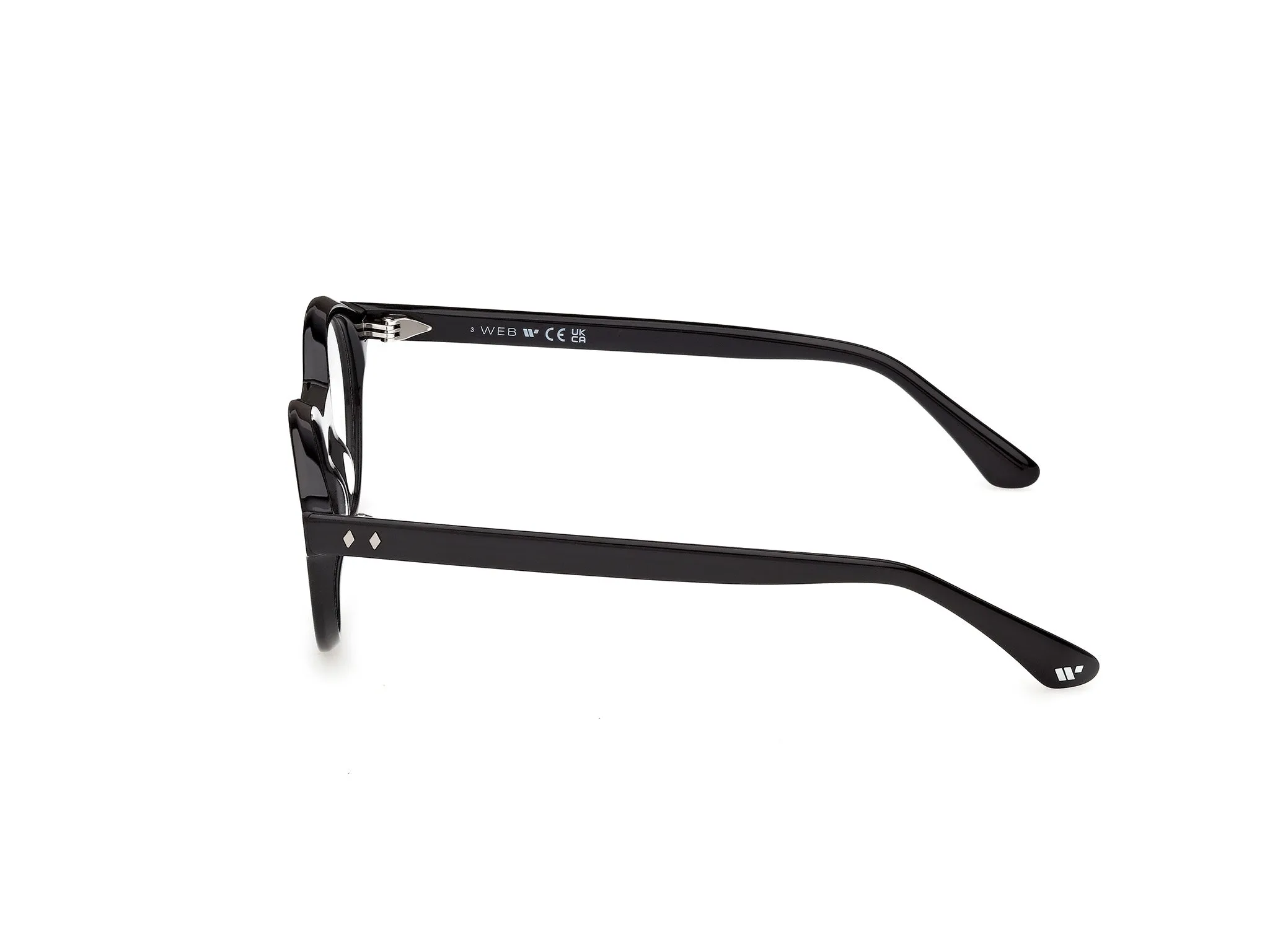 Web WE5472 001 Montature da vista Acetato Nero Rotonda Normale - immagine 3