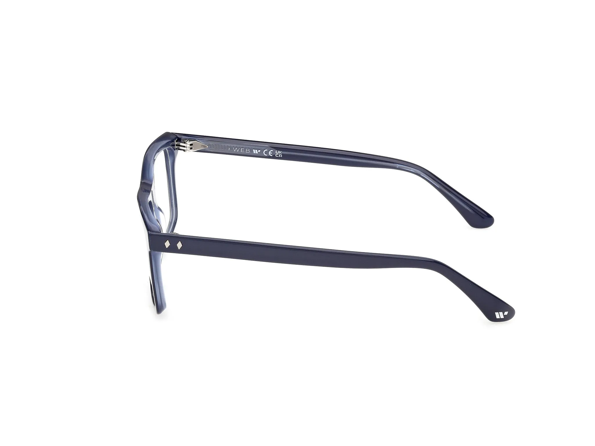 Web WE5471 092 Montature da vista Acetato Blu Squadrata Normale - immagine 3