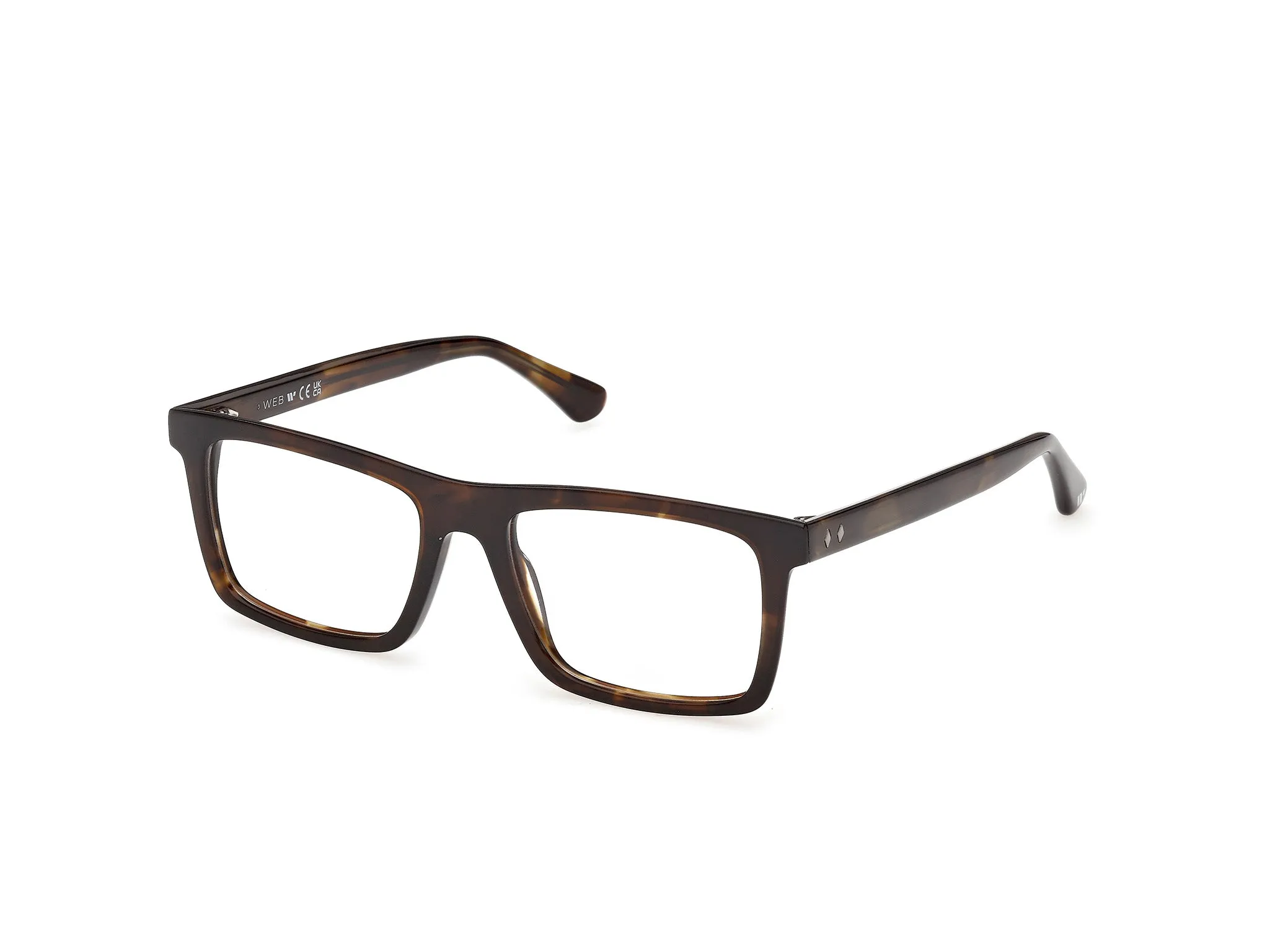 Web WE5471 052 Montature da vista Acetato Havana Squadrata Normale - immagine 1