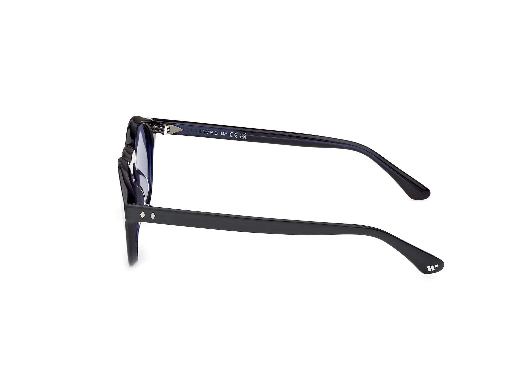 Web WE0398 92V Occhiali da sole Acetato Blu Blu Rotonda Normale - immagine 3