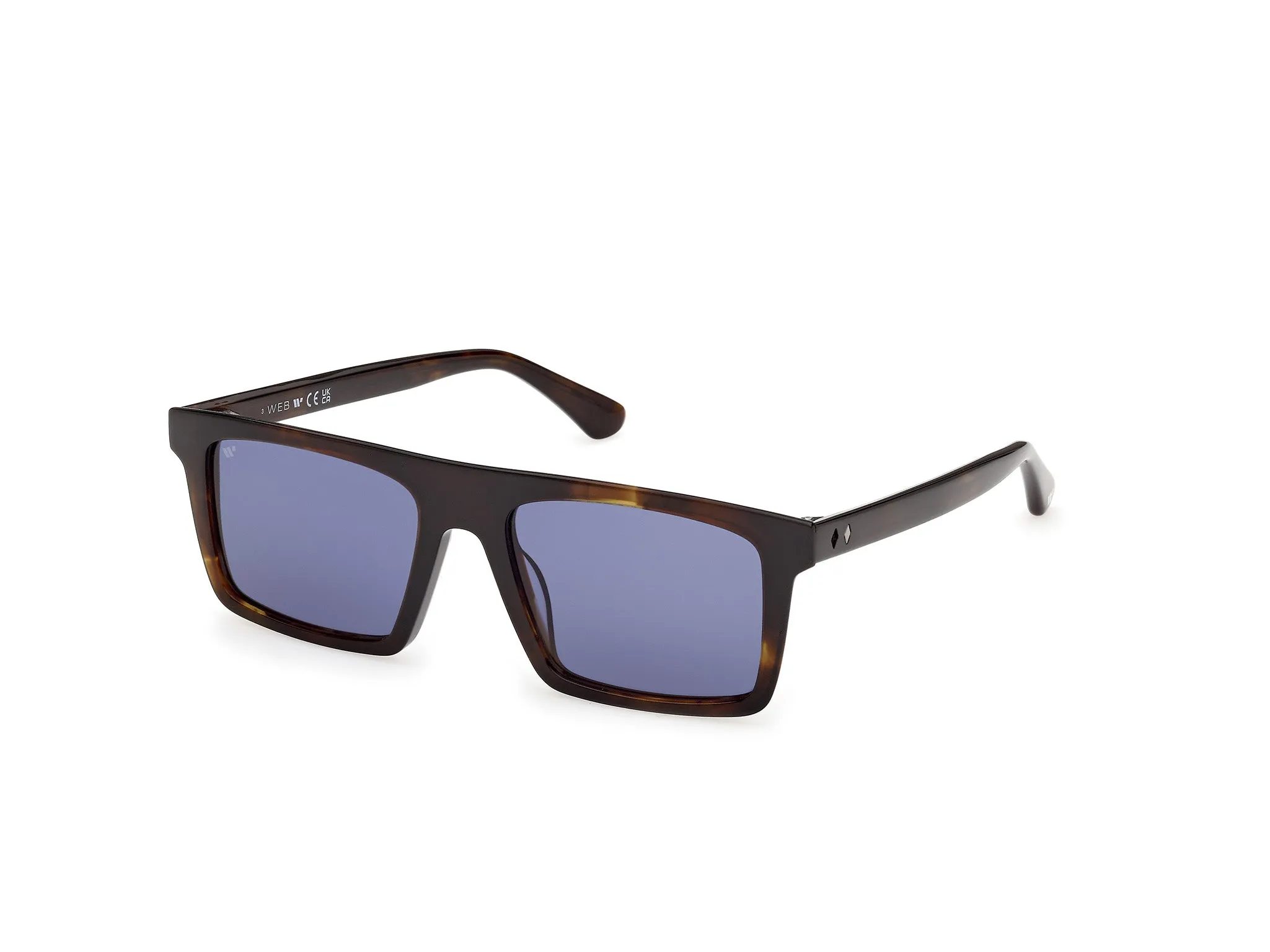 Web WE0397 52V Occhiali da sole Acetato Havana Blu Squadrata Normale - immagine 1