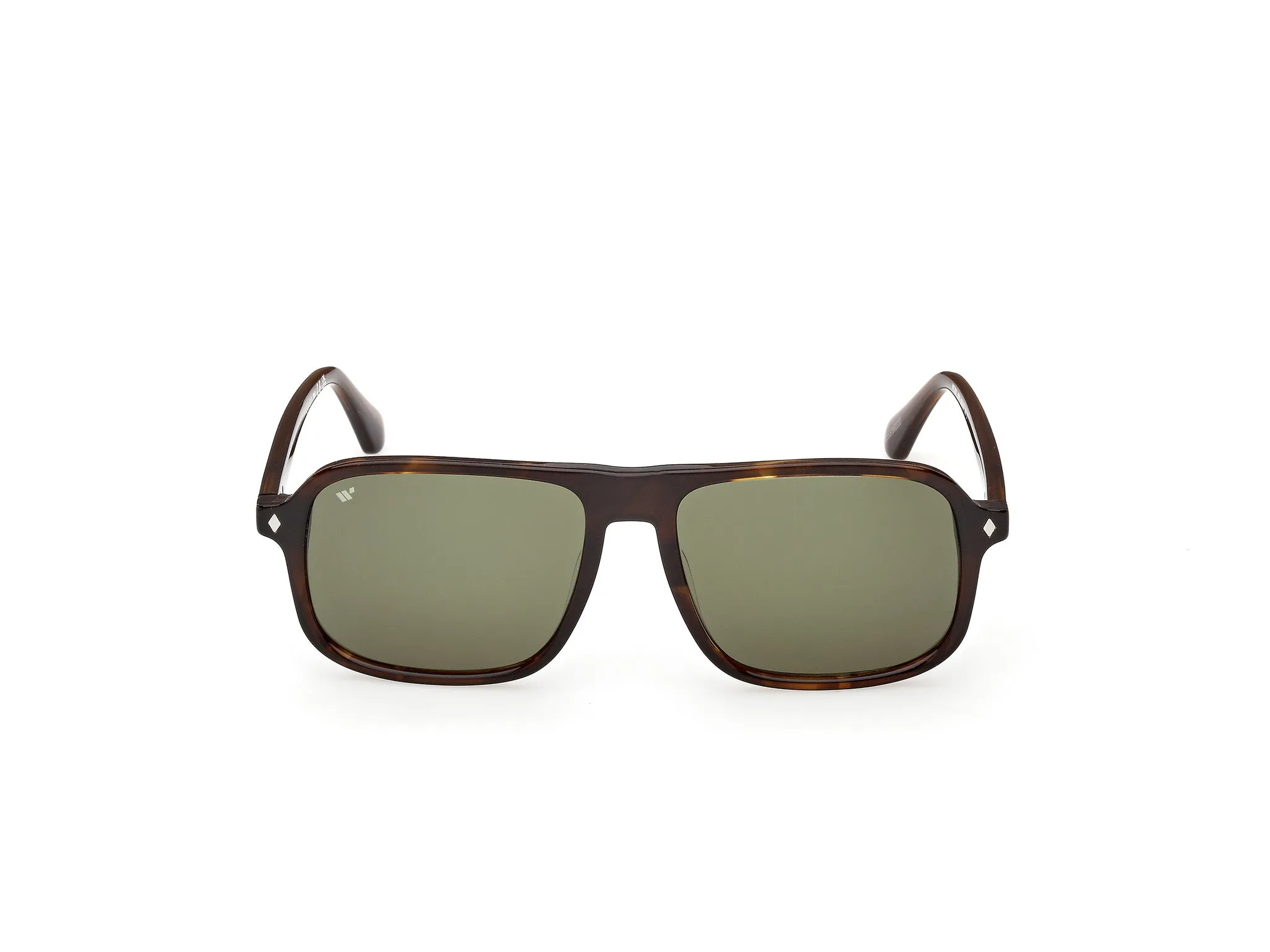 Web WE0396 56N Occhiali da sole Acetato Havana Verde Squadrata Normale - immagine 2
