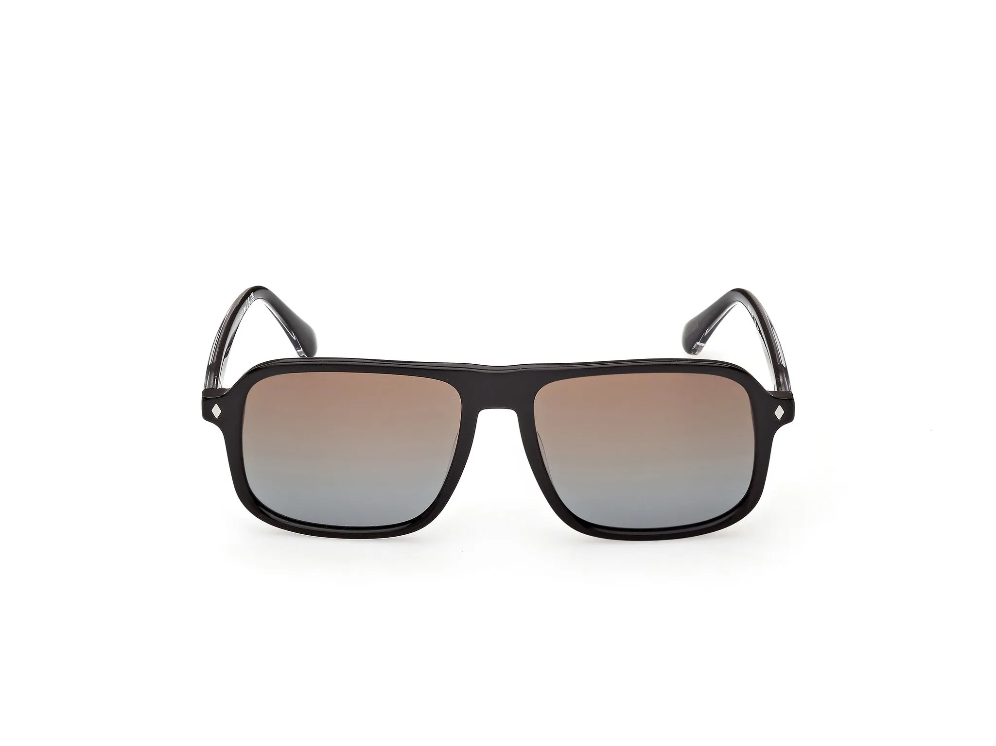 Web WE0396 05F Occhiali da sole Acetato Nero Marrone Squadrata Normale - immagine 2