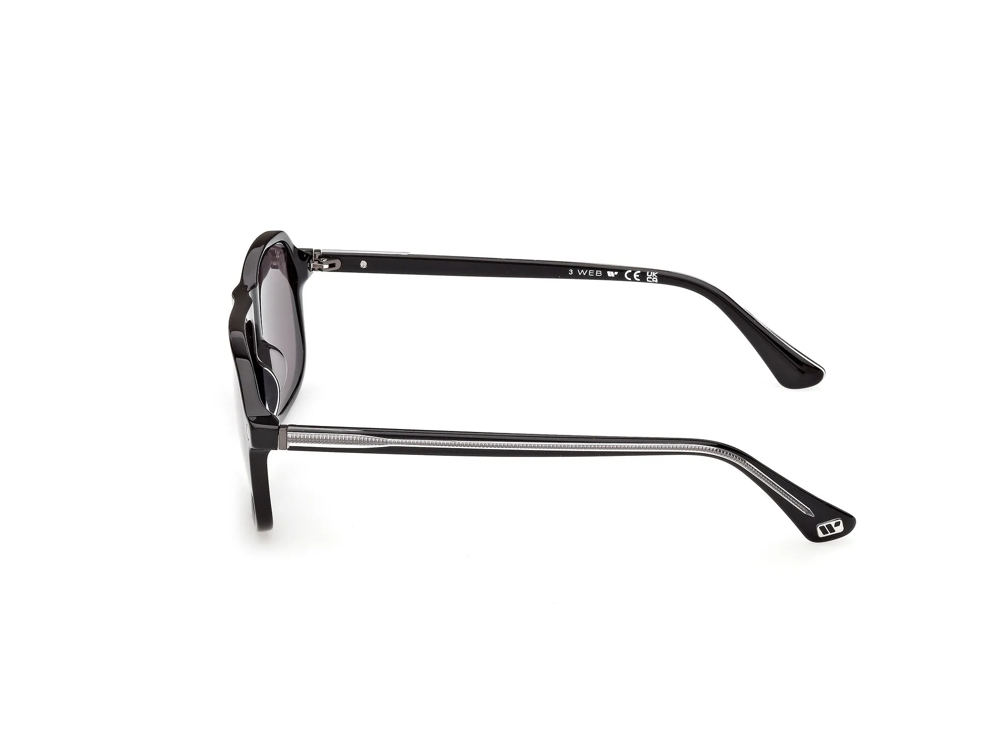 Web WE0396 05A Occhiali da sole Acetato Nero Fumo Squadrata Normale - immagine 3