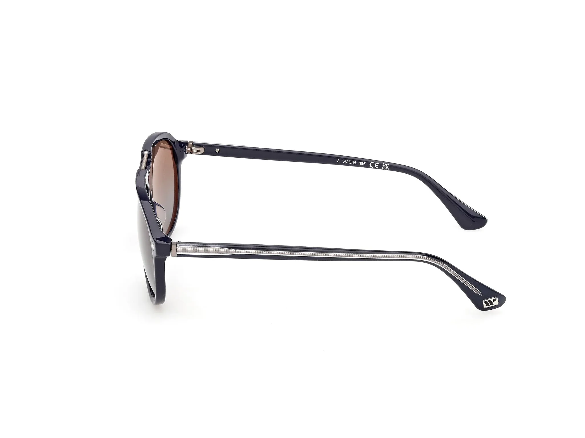 Web WE0394 92F Occhiali da sole Acetato Blu Marrone Pilot Normale - immagine 3