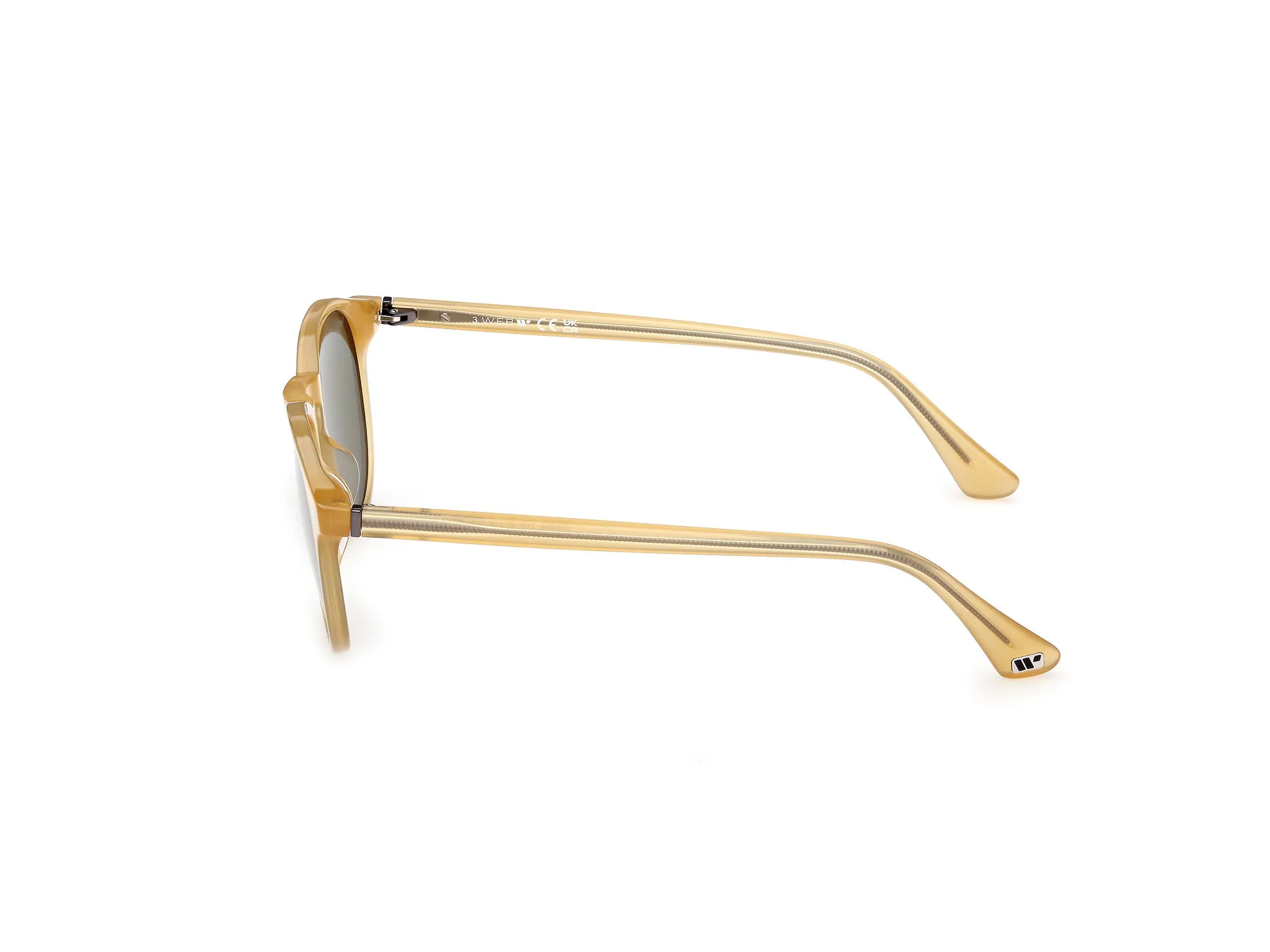 Web WE0328 41N Occhiali da sole Acetato Giallo Verde Rotonda Normale - immagine 3