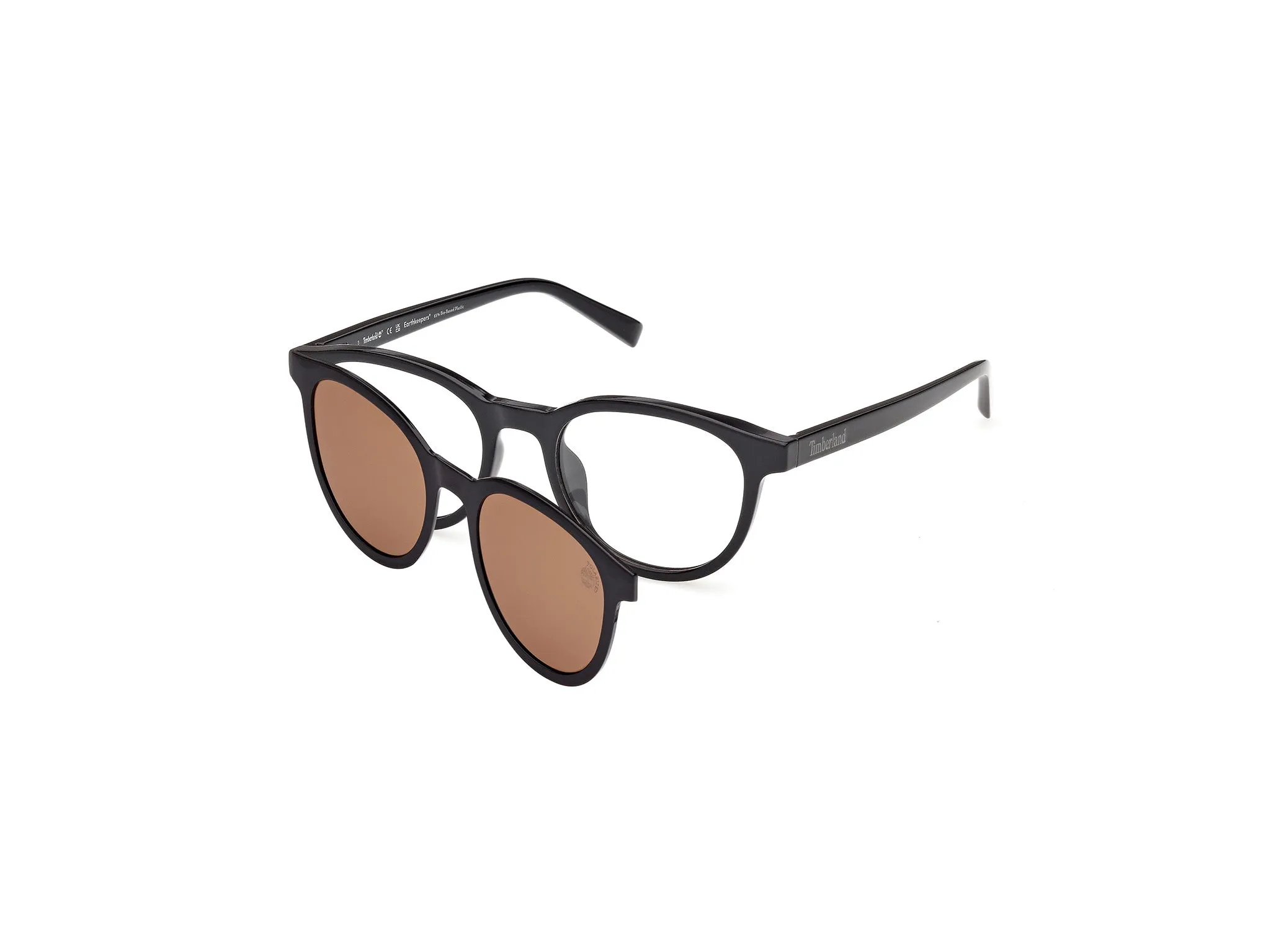 Timberland TB50100-H 005 Montature da vista Iniettato Nero Rotonda Normale - immagine 1
