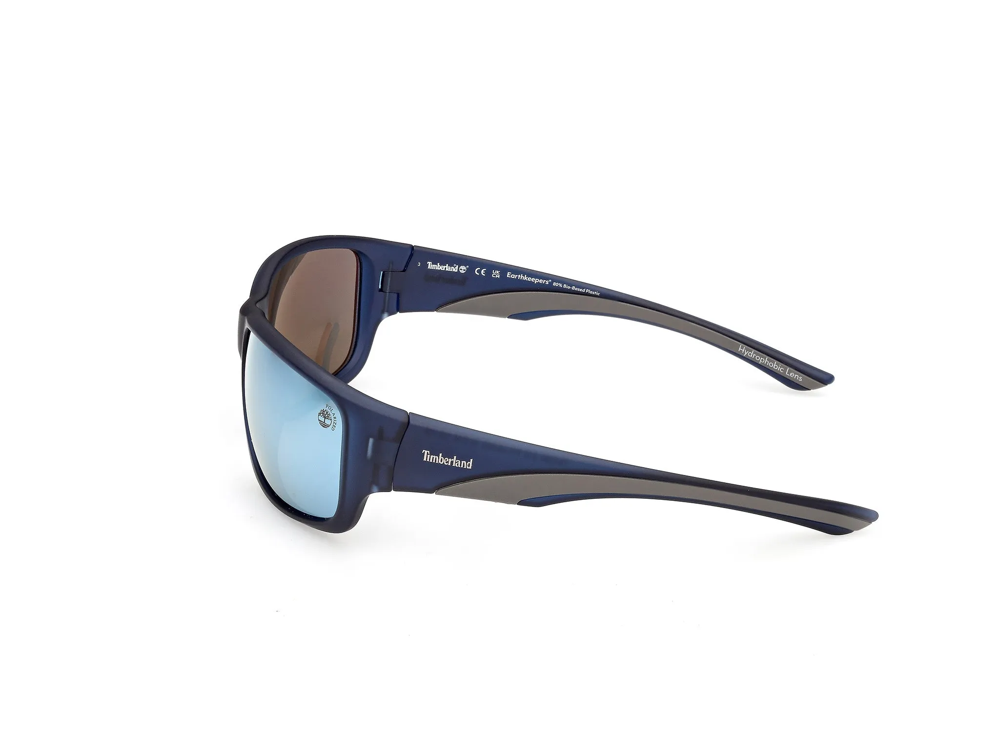 Timberland TB00084 91D Occhiali da sole Iniettato Blu Blu Squadrata Polarizzata - immagine 3