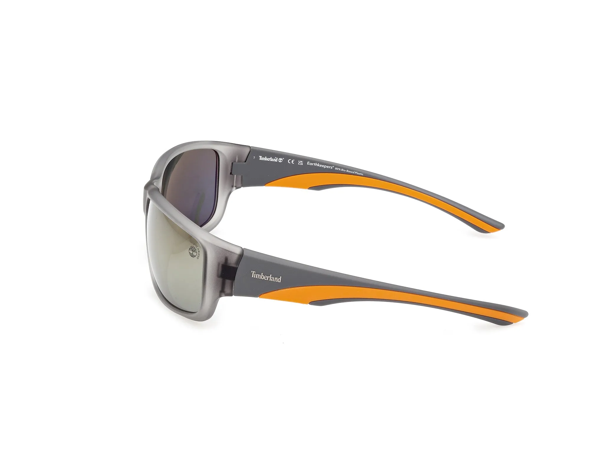 Timberland TB00084 20H Occhiali da sole Iniettato Grigio Marrone Squadrata Polarizzata - immagine 3