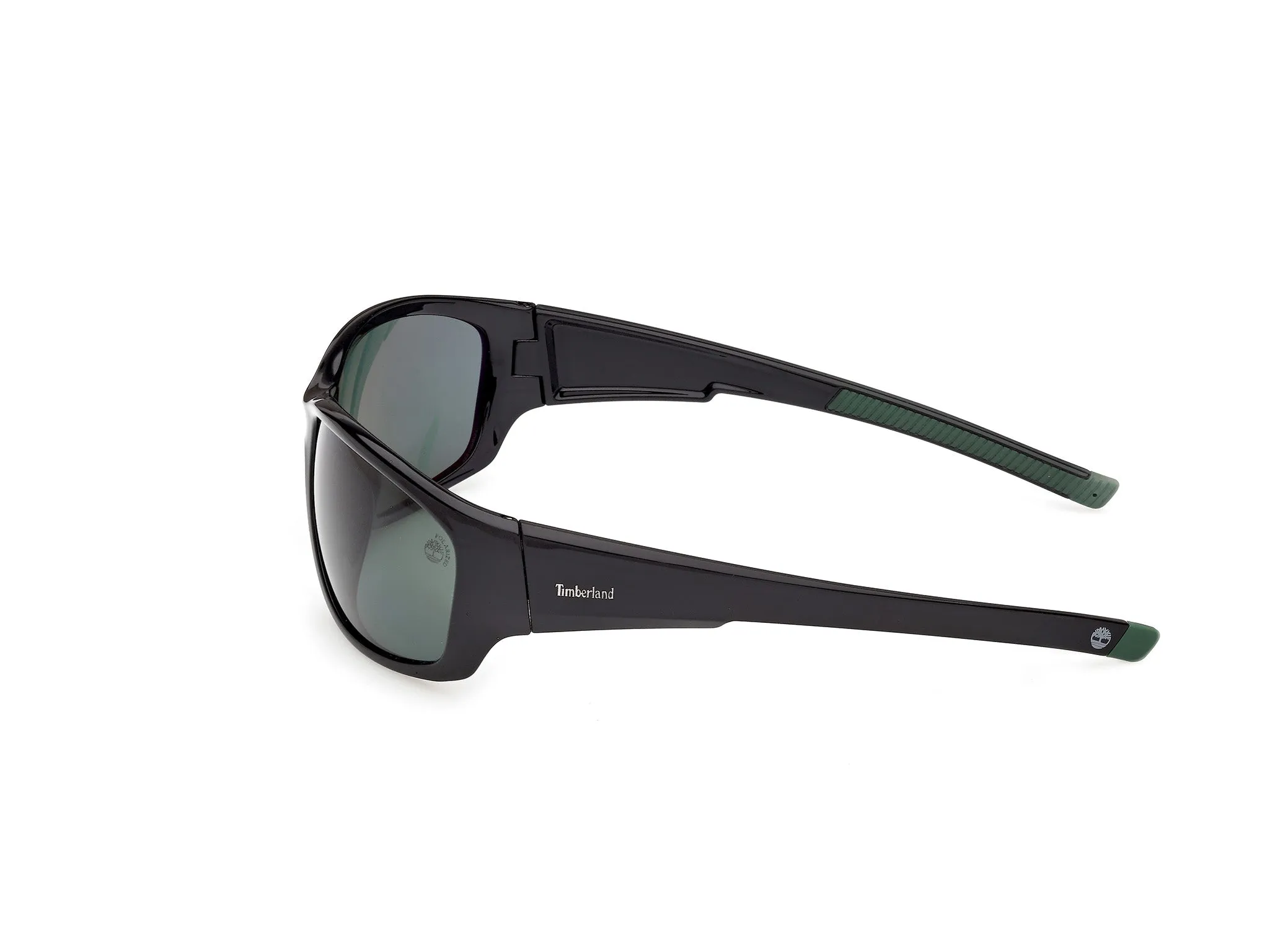 Timberland TB00083 01R Occhiali da sole Iniettato Nero Verde Squadrata Polarizzata - immagine 3
