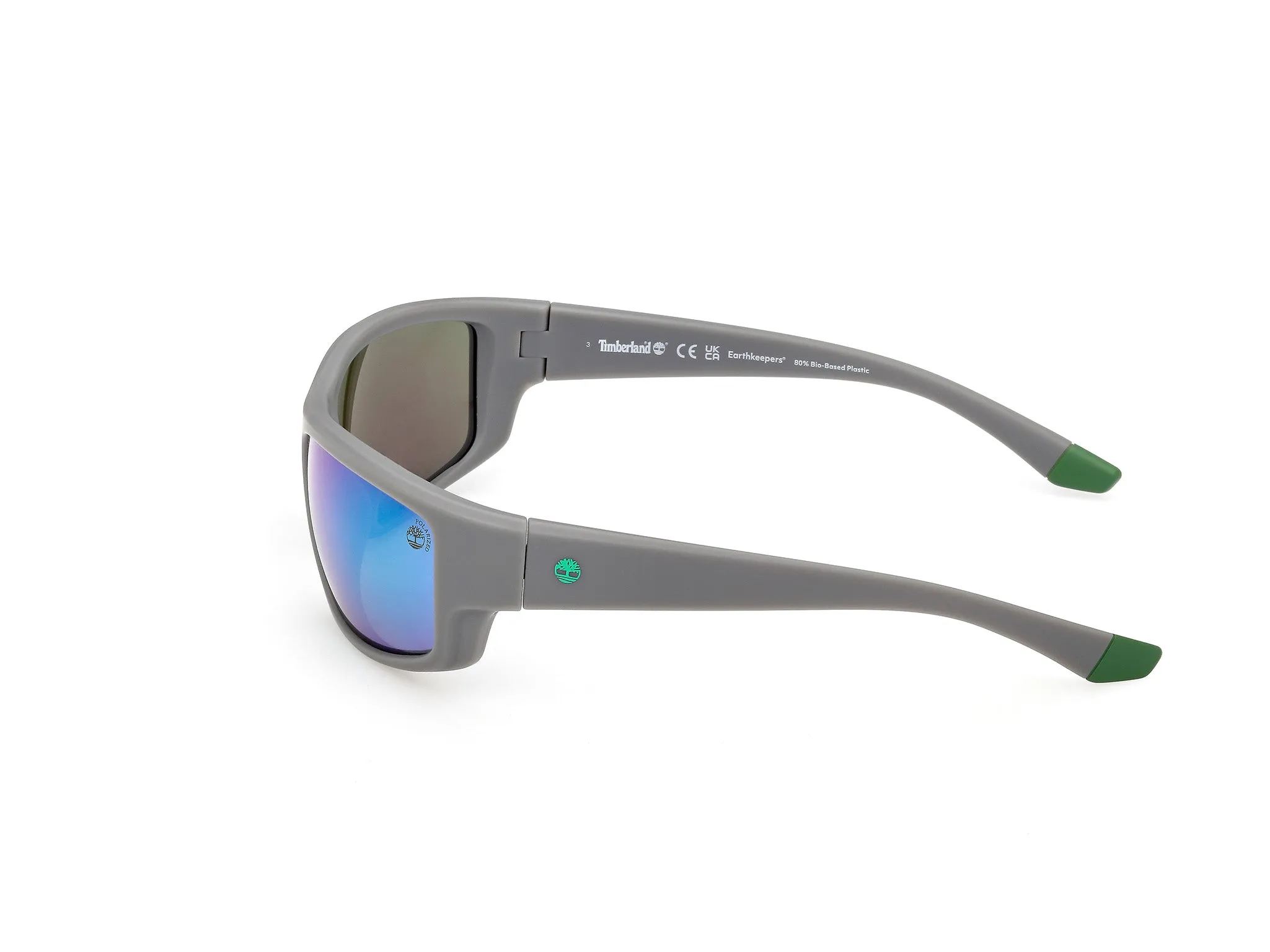 Timberland TB00081 20R Occhiali da sole Iniettato Grigio Verde Squadrata Polarizzata - immagine 3
