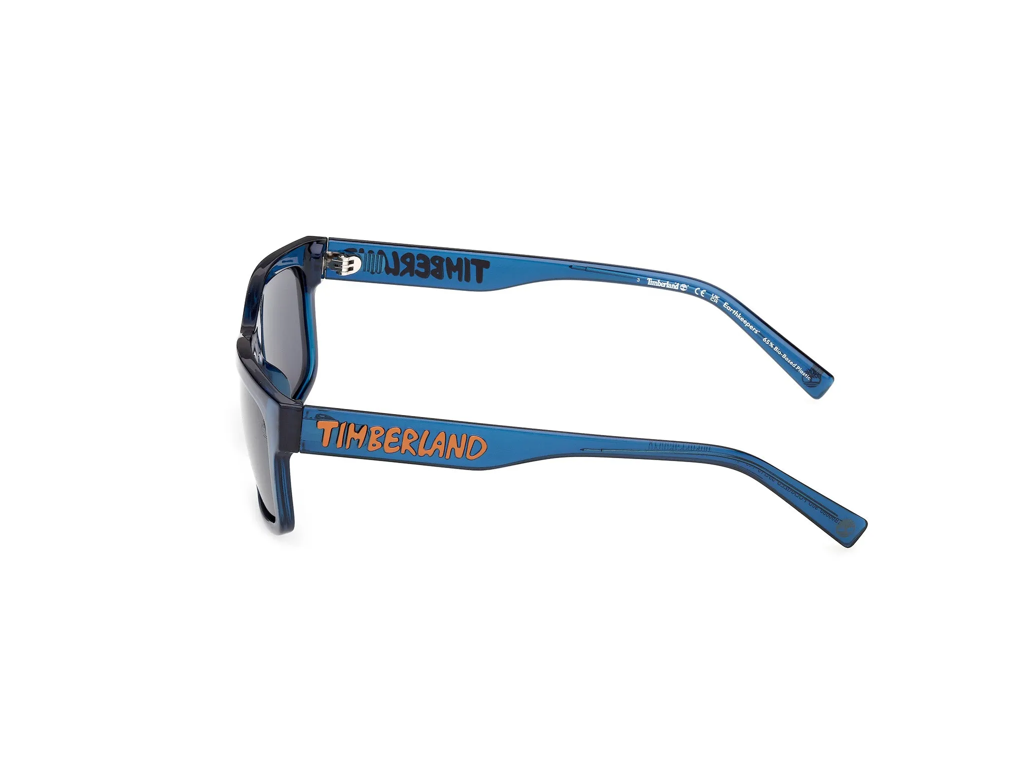 Timberland TB00080 90D Occhiali da sole Iniettato Blu Fumo Squadrata Polarizzata - immagine 3