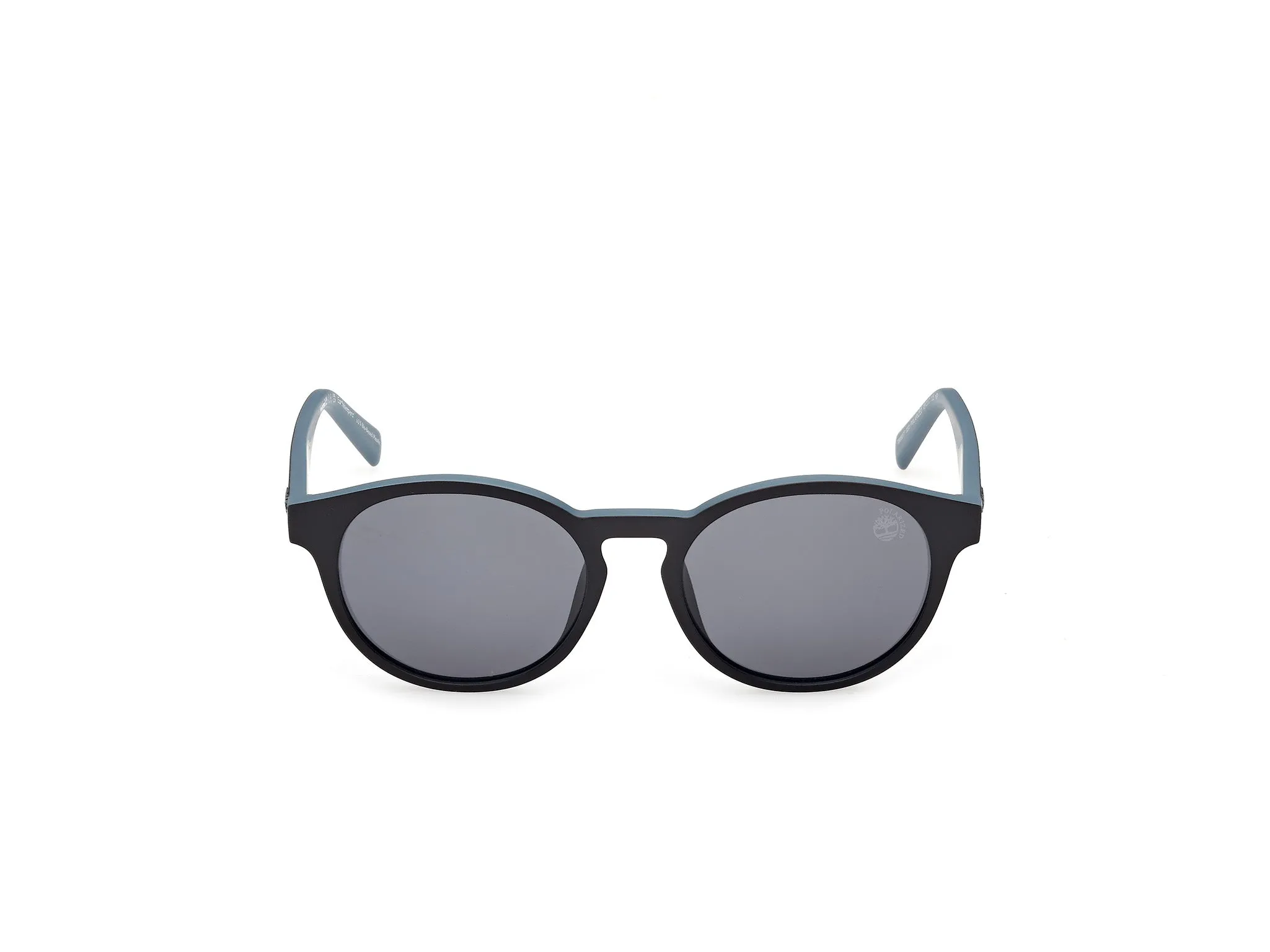 Timberland TB00077 02D Occhiali da sole Iniettato Nero Blu Rotonda Polarizzata - immagine 2