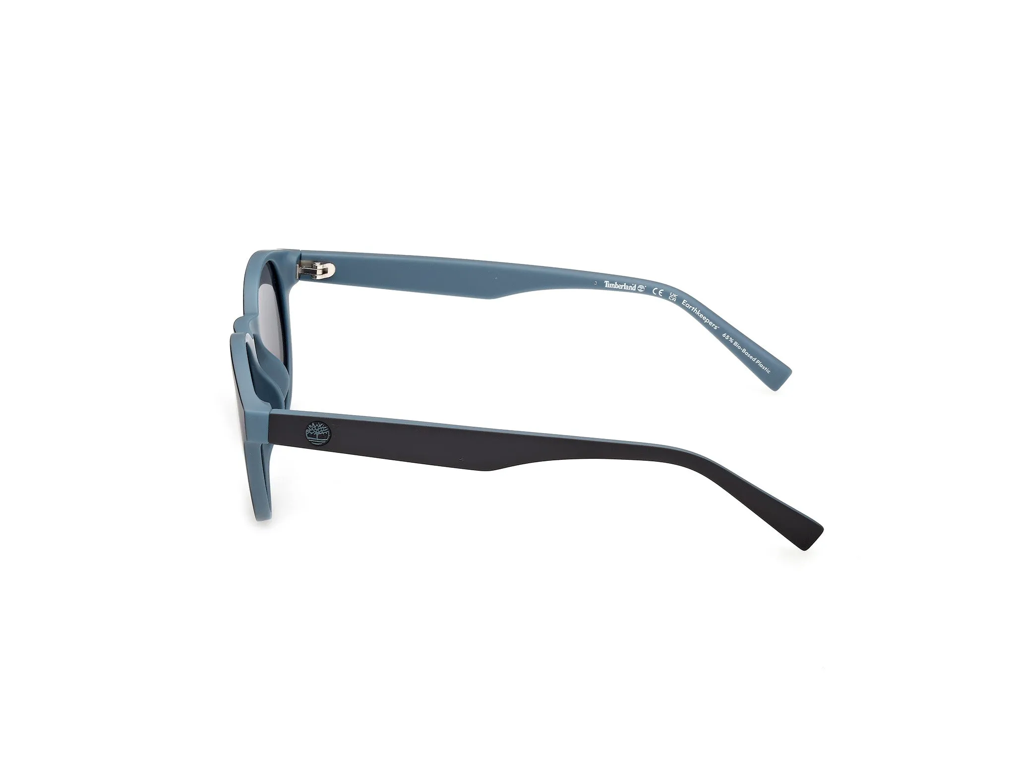 Timberland TB00077 02D Occhiali da sole Iniettato Nero Blu Rotonda Polarizzata - immagine 3