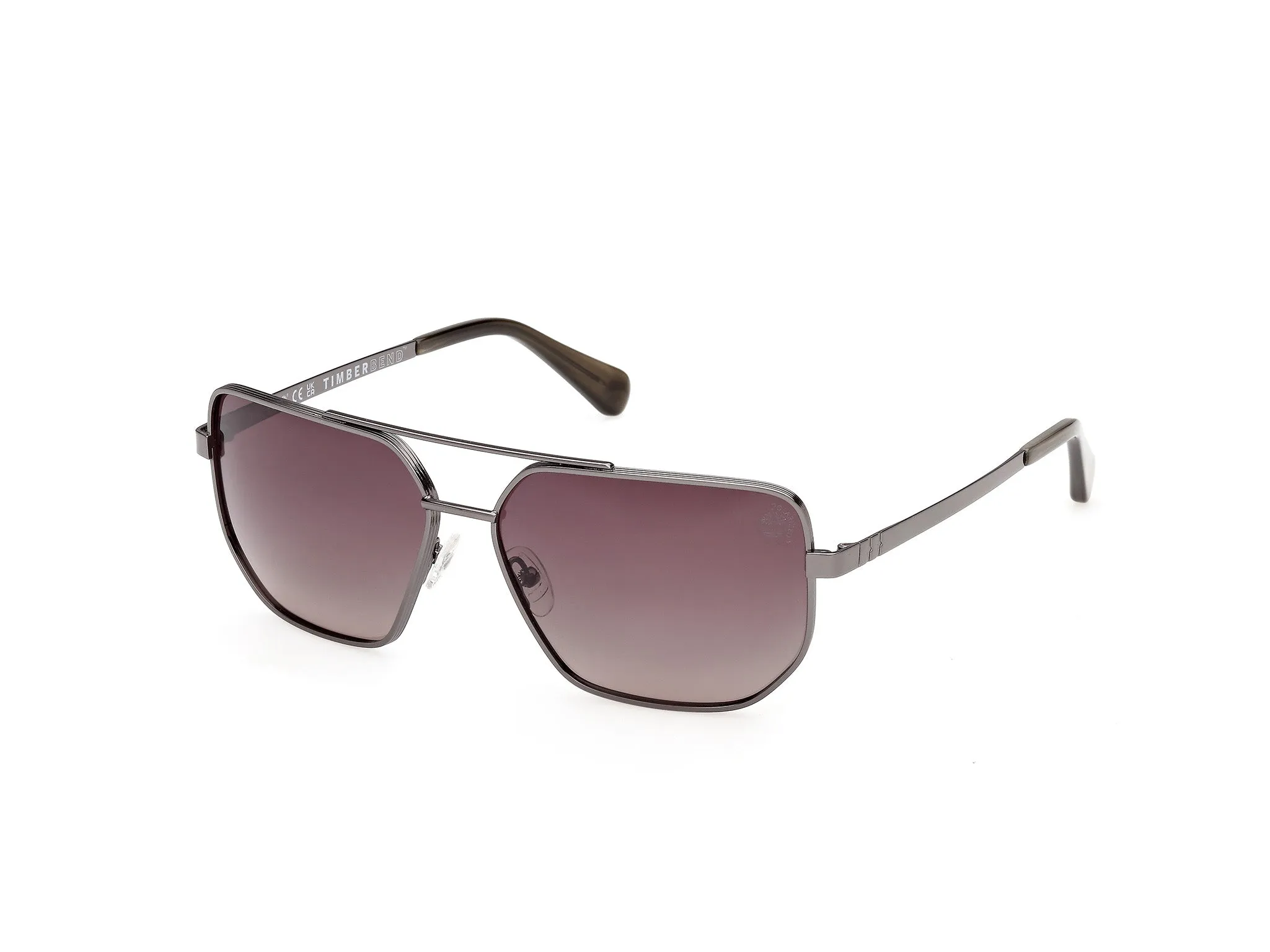 Timberland TB00076 06H Occhiali da sole Grigio Marrone Squadrata Polarizzata - immagine 1