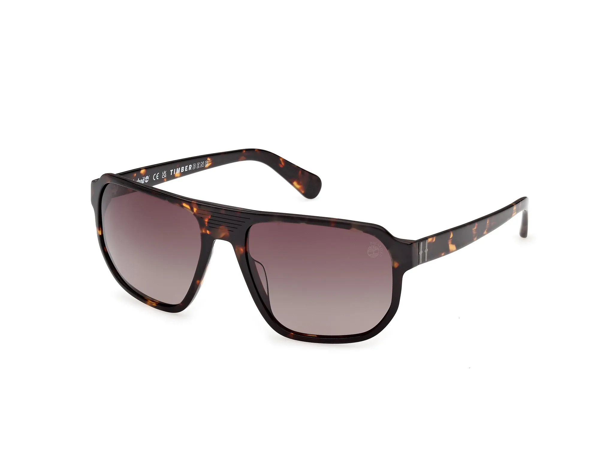 Timberland TB00075 52H Occhiali da sole Acetato Havana Marrone Squadrata Polarizzata - immagine 1