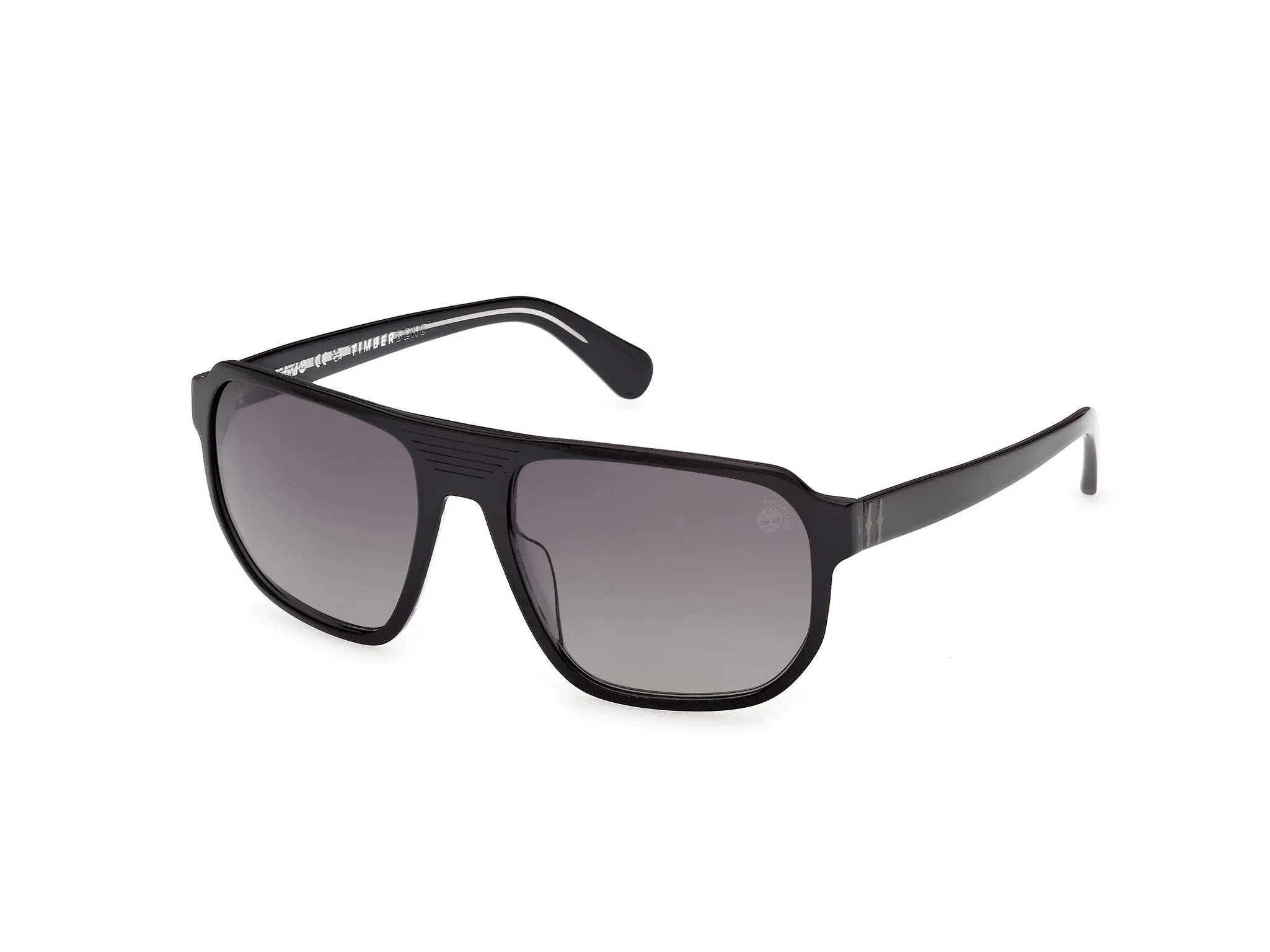 Timberland TB00075 01D Occhiali da sole Acetato Nero Fumo Squadrata Polarizzata - immagine 1