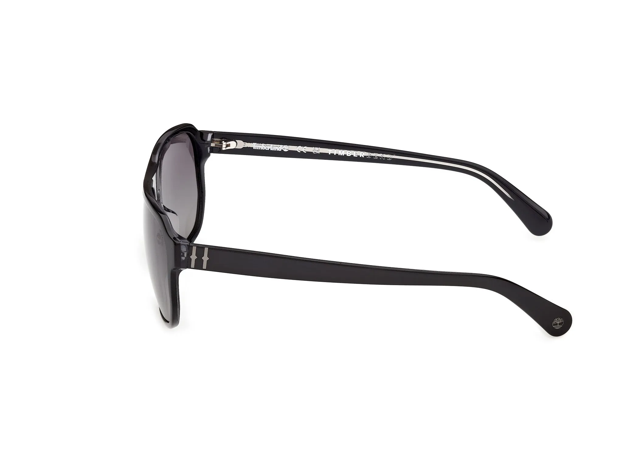 Timberland TB00075 01D Occhiali da sole Acetato Nero Fumo Squadrata Polarizzata - immagine 3