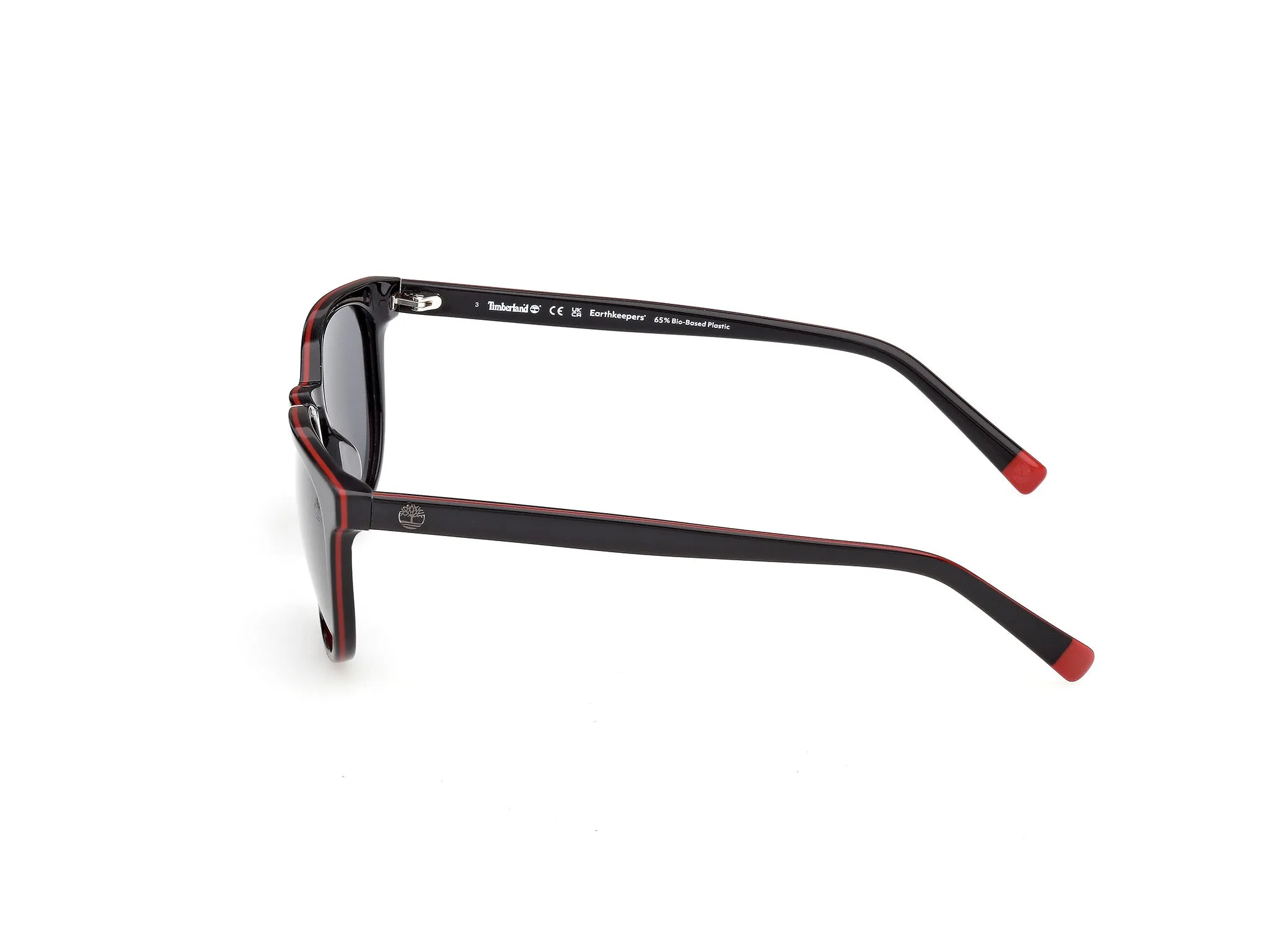 Timberland TB00074 01D Occhiali da sole Acetato Nero Fumo Rotonda Polarizzata - immagine 3