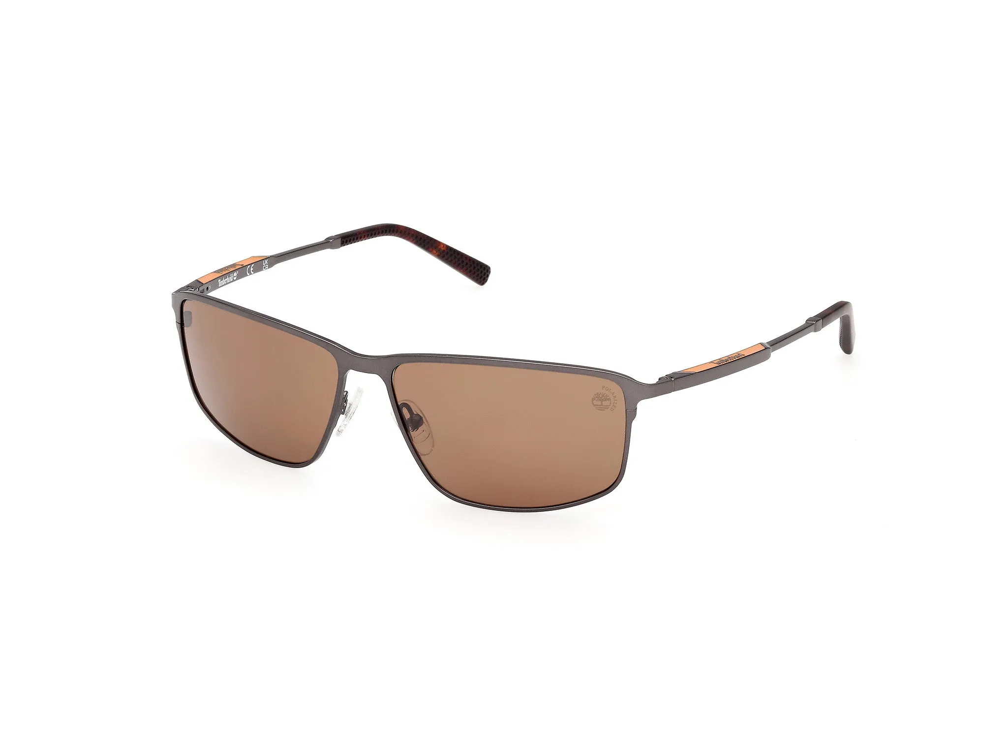 Timberland TB00072 09H Occhiali da sole Grigio Marrone Squadrata Polarizzata - immagine 1