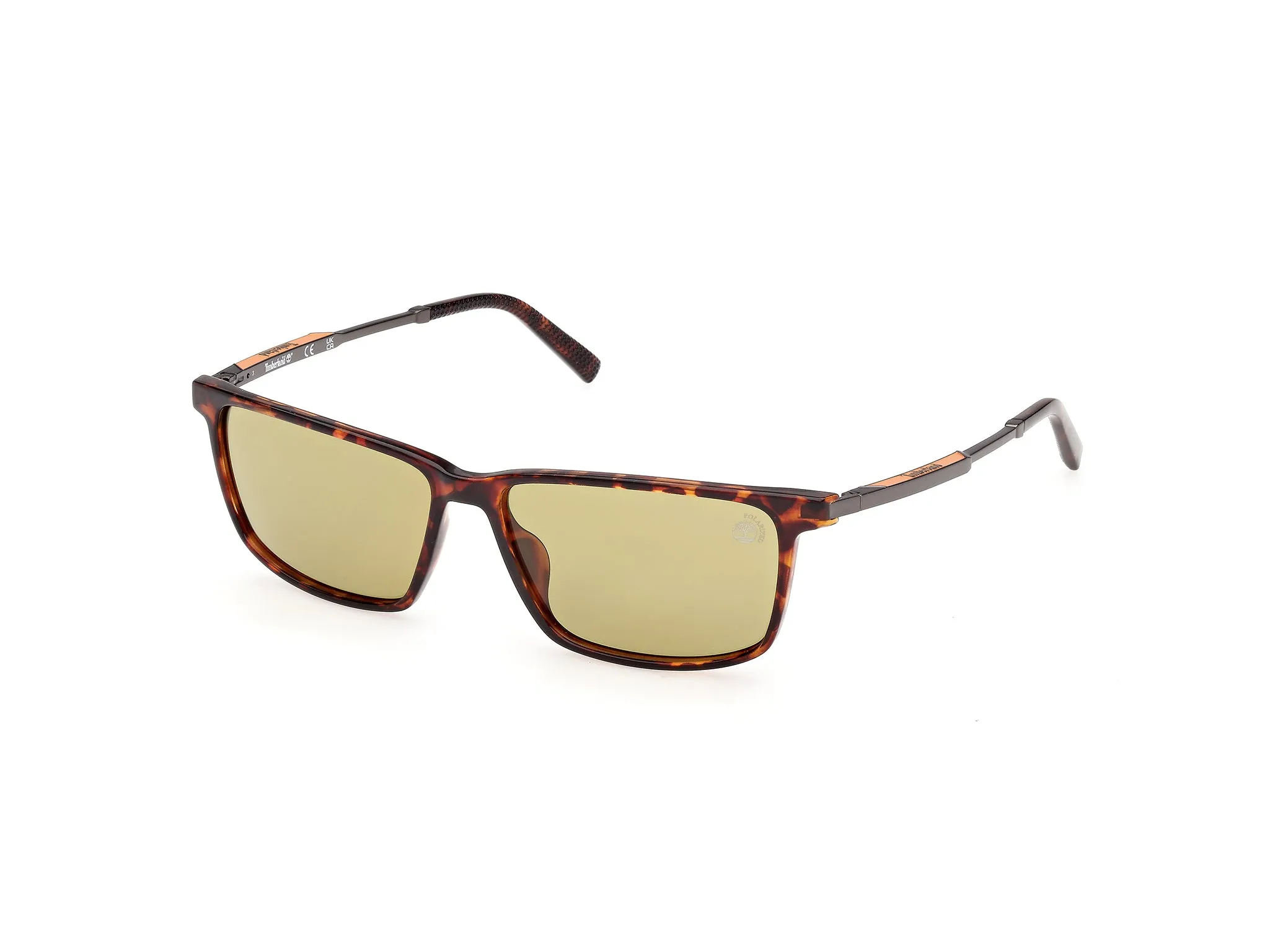 Timberland TB00071 52H Occhiali da sole Iniettato Havana Marrone Squadrata Polarizzata - immagine 1