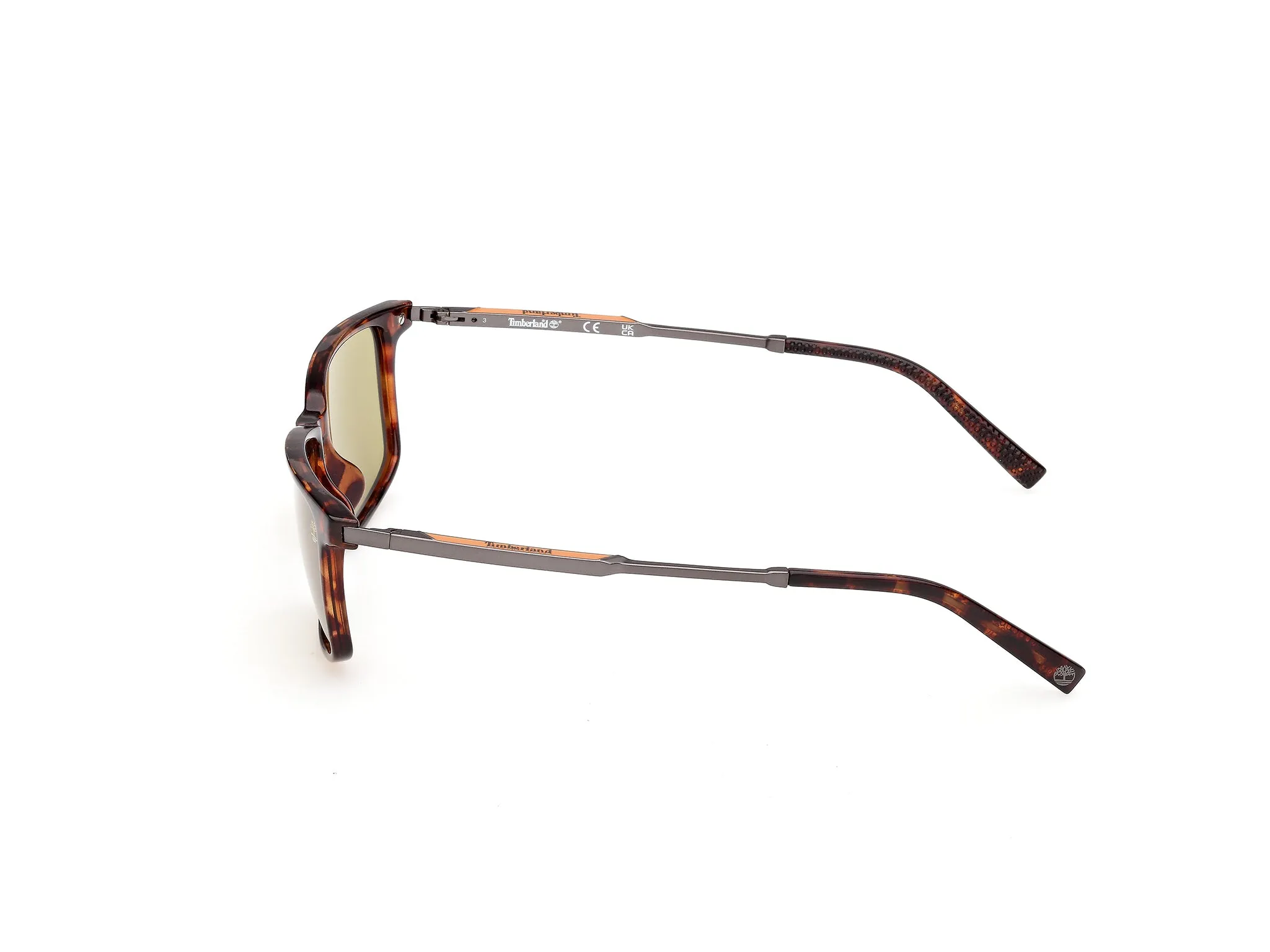 Timberland TB00071 52H Occhiali da sole Iniettato Havana Marrone Squadrata Polarizzata - immagine 3