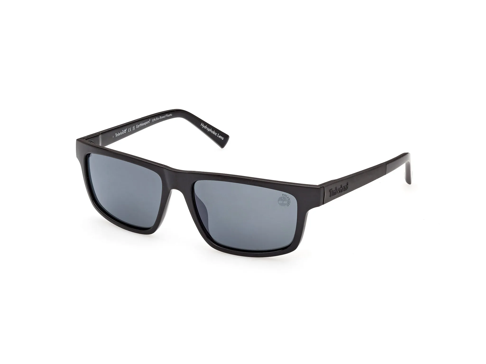 Timberland TB00070 01D Occhiali da sole Iniettato Nero Fumo Squadrata Polarizzata - immagine 1