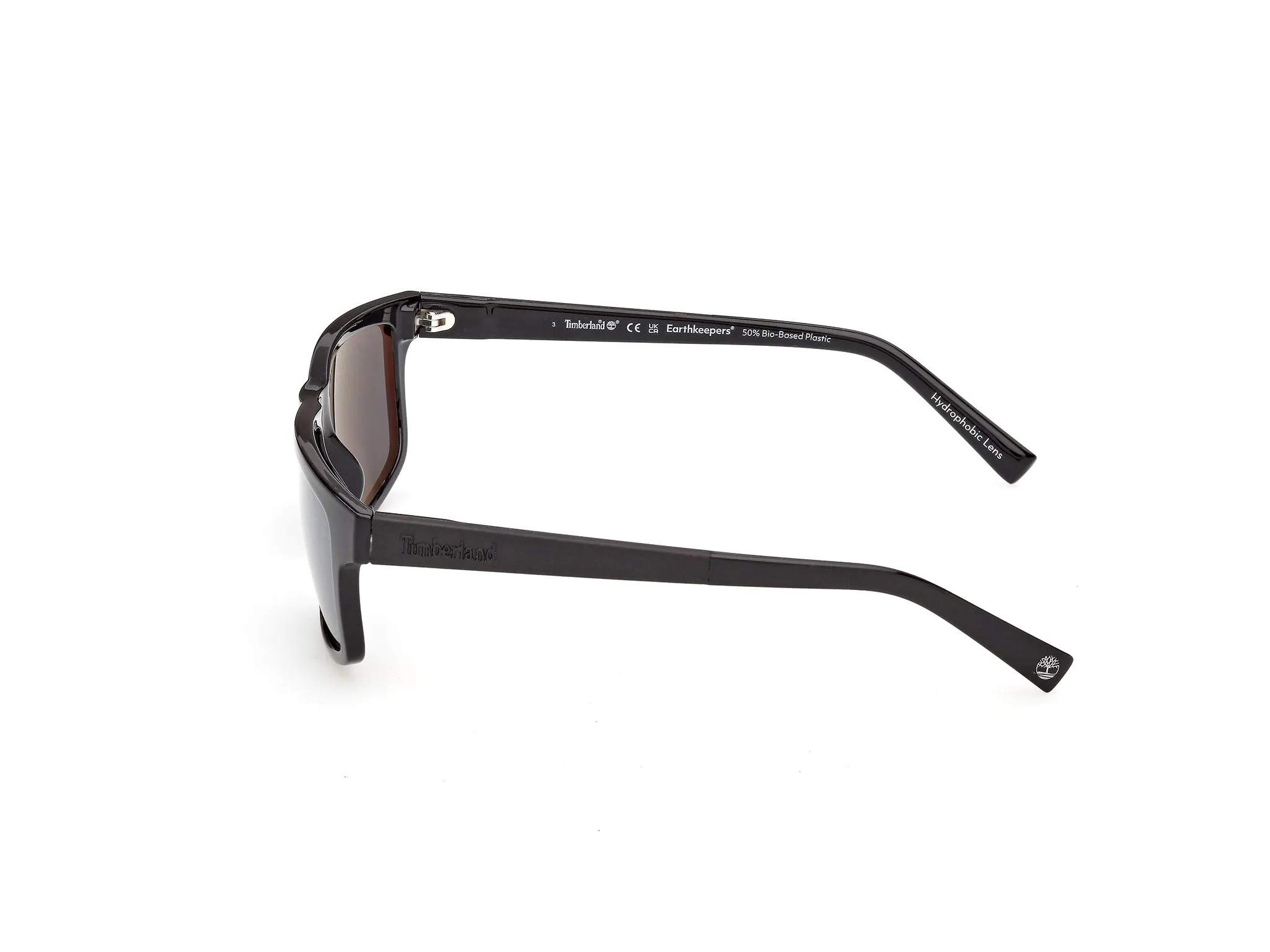 Timberland TB00070 01D Occhiali da sole Iniettato Nero Fumo Squadrata Polarizzata - immagine 3