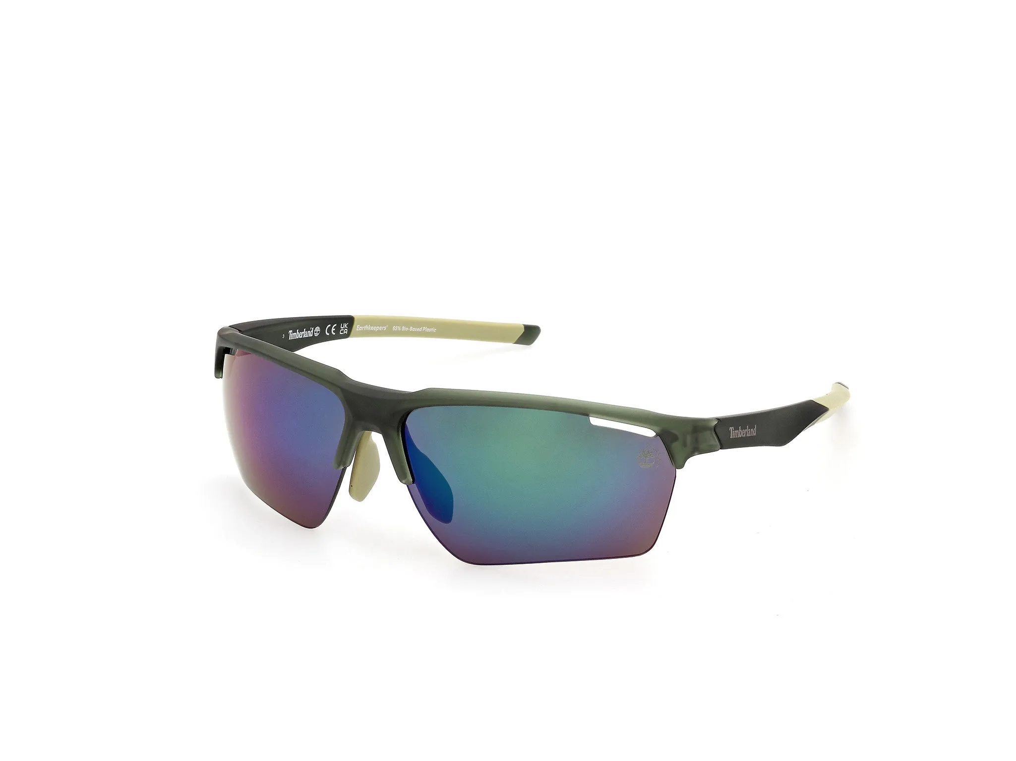 Timberland TB00068 97R Occhiali da sole Iniettato Verde Verde Squadrata Polarizzata - immagine 1