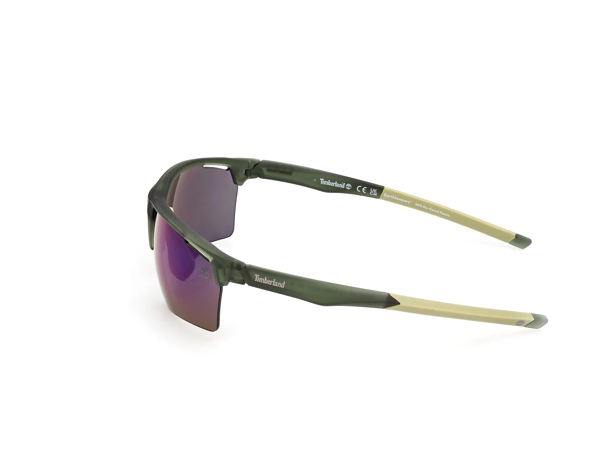Timberland TB00068 97R Occhiali da sole Iniettato Verde Verde Squadrata Polarizzata - immagine 3