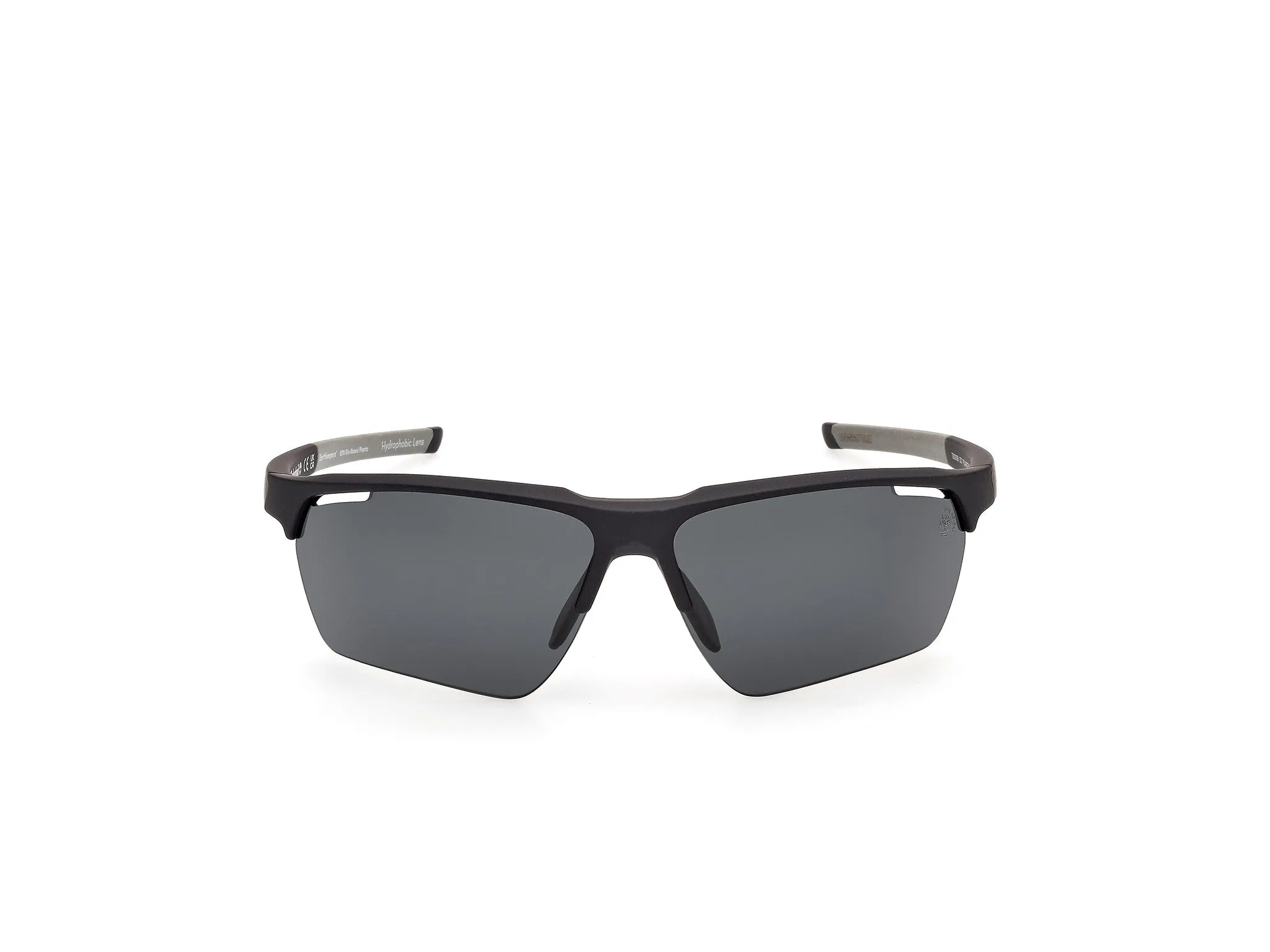 Timberland TB00068 02D Occhiali da sole Iniettato Nero Fumo Squadrata Polarizzata - immagine 2