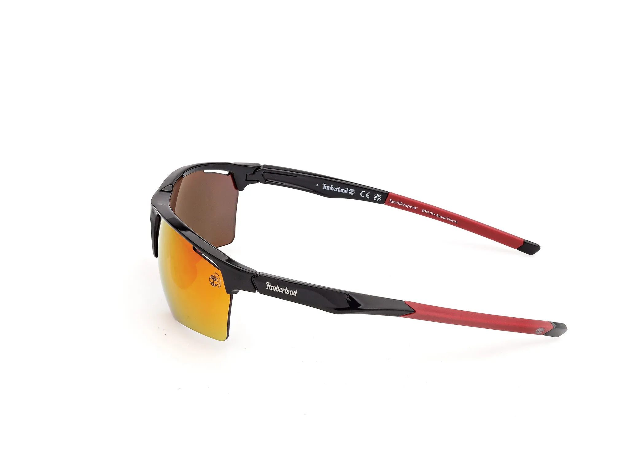 Timberland TB00068 01D Occhiali da sole Iniettato Nero Fumo Squadrata Polarizzata - immagine 3
