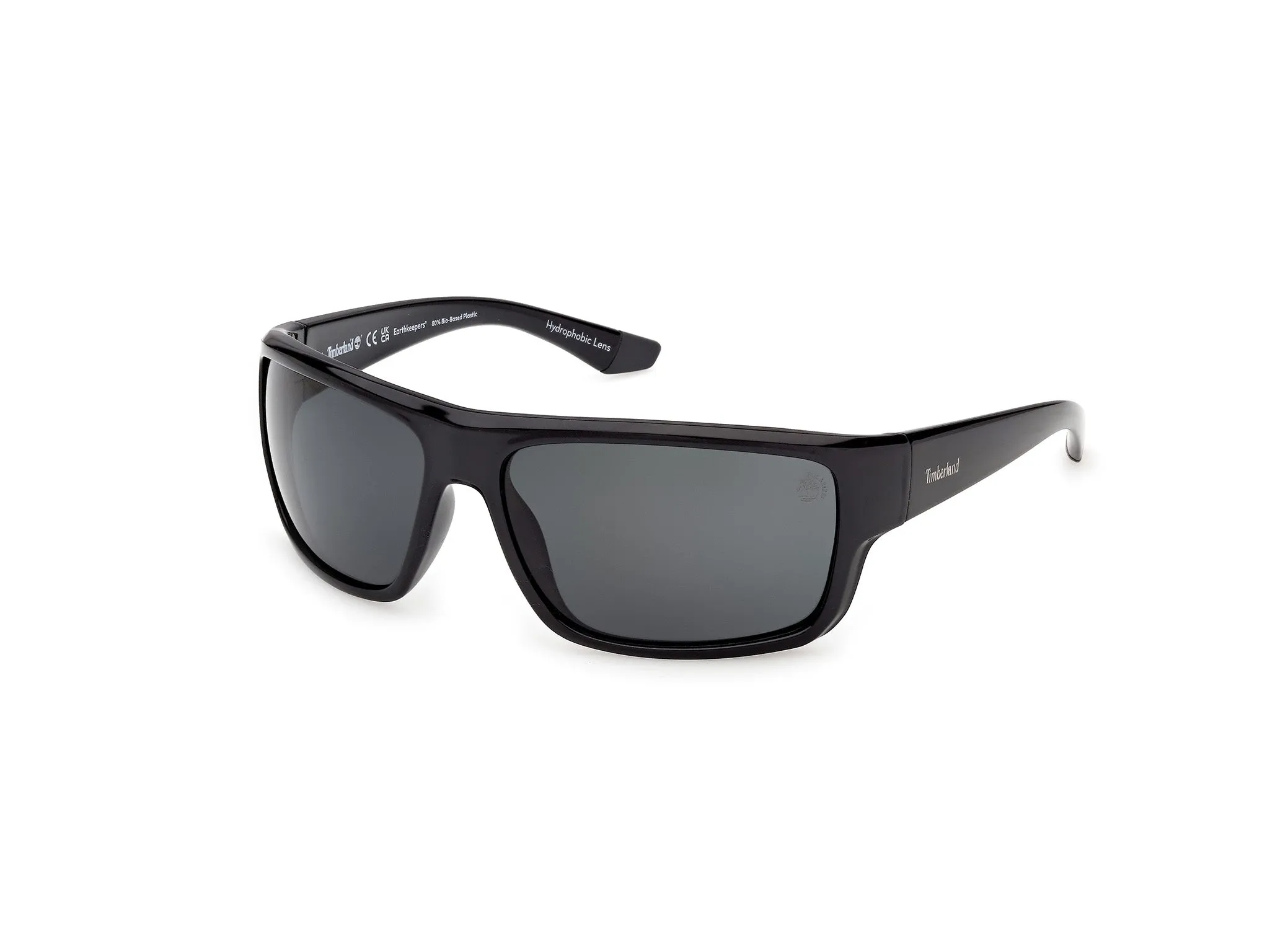 Timberland TB00067 01D Occhiali da sole Iniettato Nero Fumo Squadrata Polarizzata - immagine 1