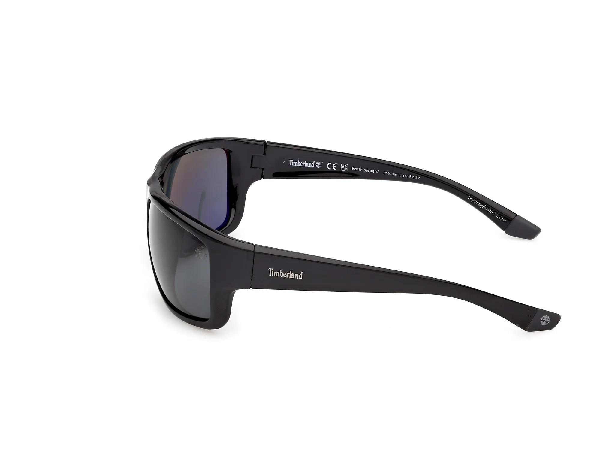 Timberland TB00067 01D Occhiali da sole Iniettato Nero Fumo Squadrata Polarizzata - immagine 3